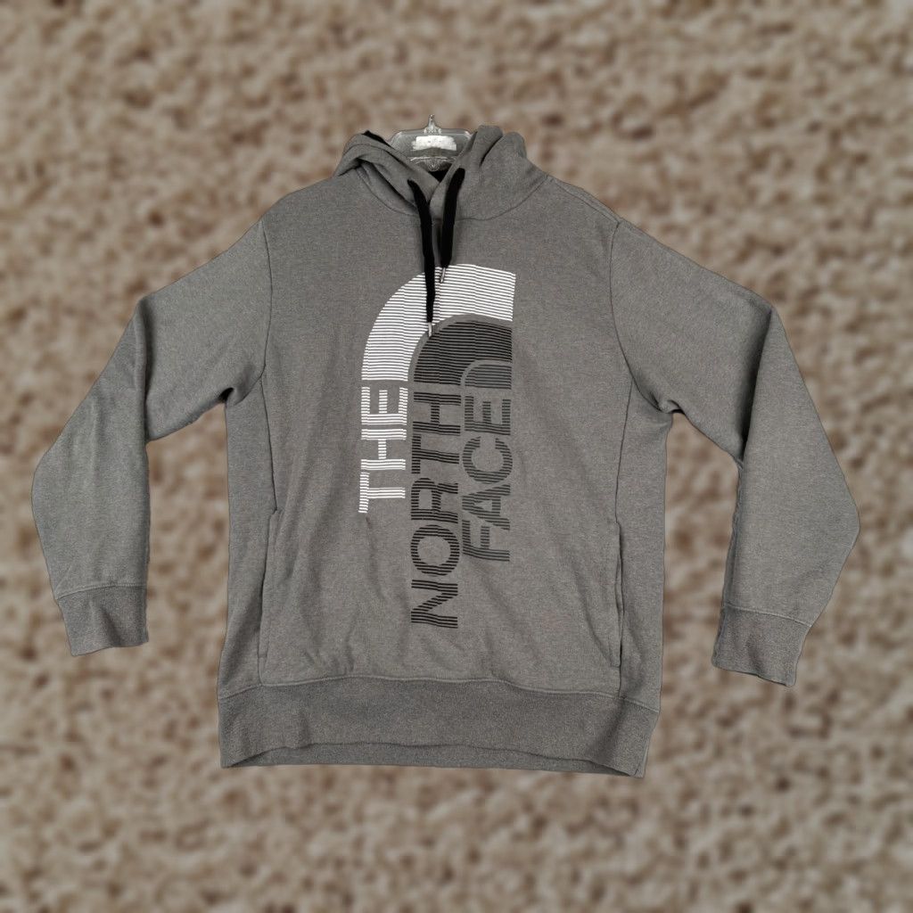 The North Face VINTAGE The North Face Hoodie Mens L Gray Pullover Cotton Blend Logo Pocket Men Size US L / EU 52-54 / 3 - 1 Thumbnail