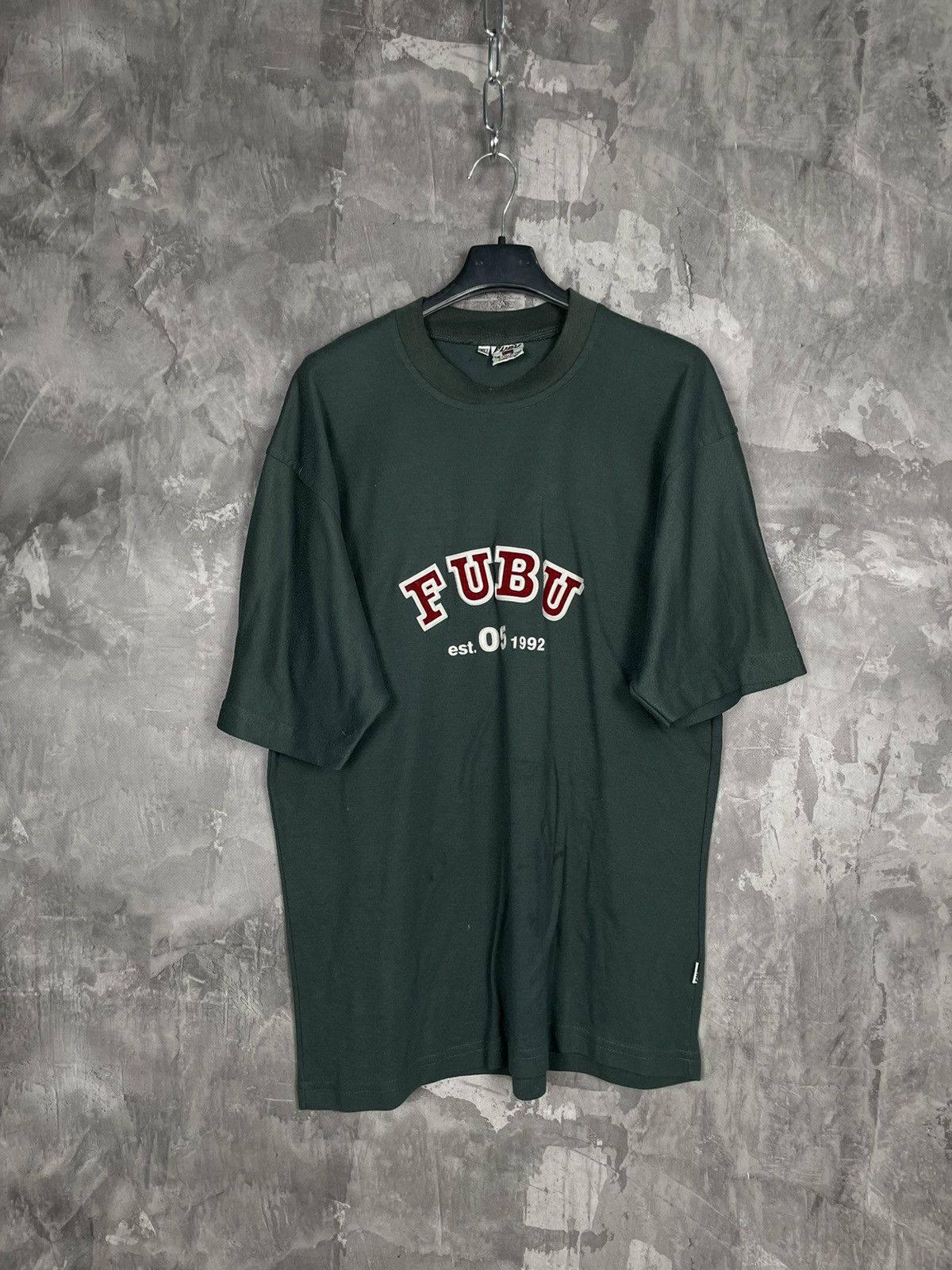 Fubu × Vintage ‼️ Vintage 90s Fubu Distressed Big Logo Tee Skate T Shirt Size US XL / EU 56 / 4 - 1 Thumbnail