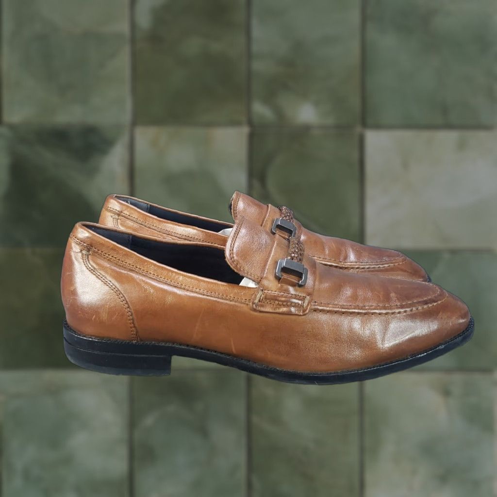 Cole Haan Grand 360 Wagner Loafers Mens Size 9.5M Brown Leather Lace Bit