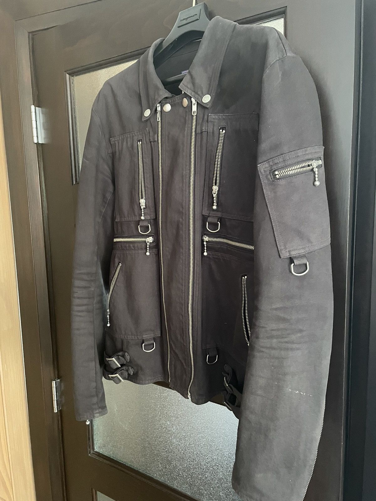 Blackmeans Canvas biker jacket with zippers Size US XL / EU 56 / 4 - 3 Thumbnail