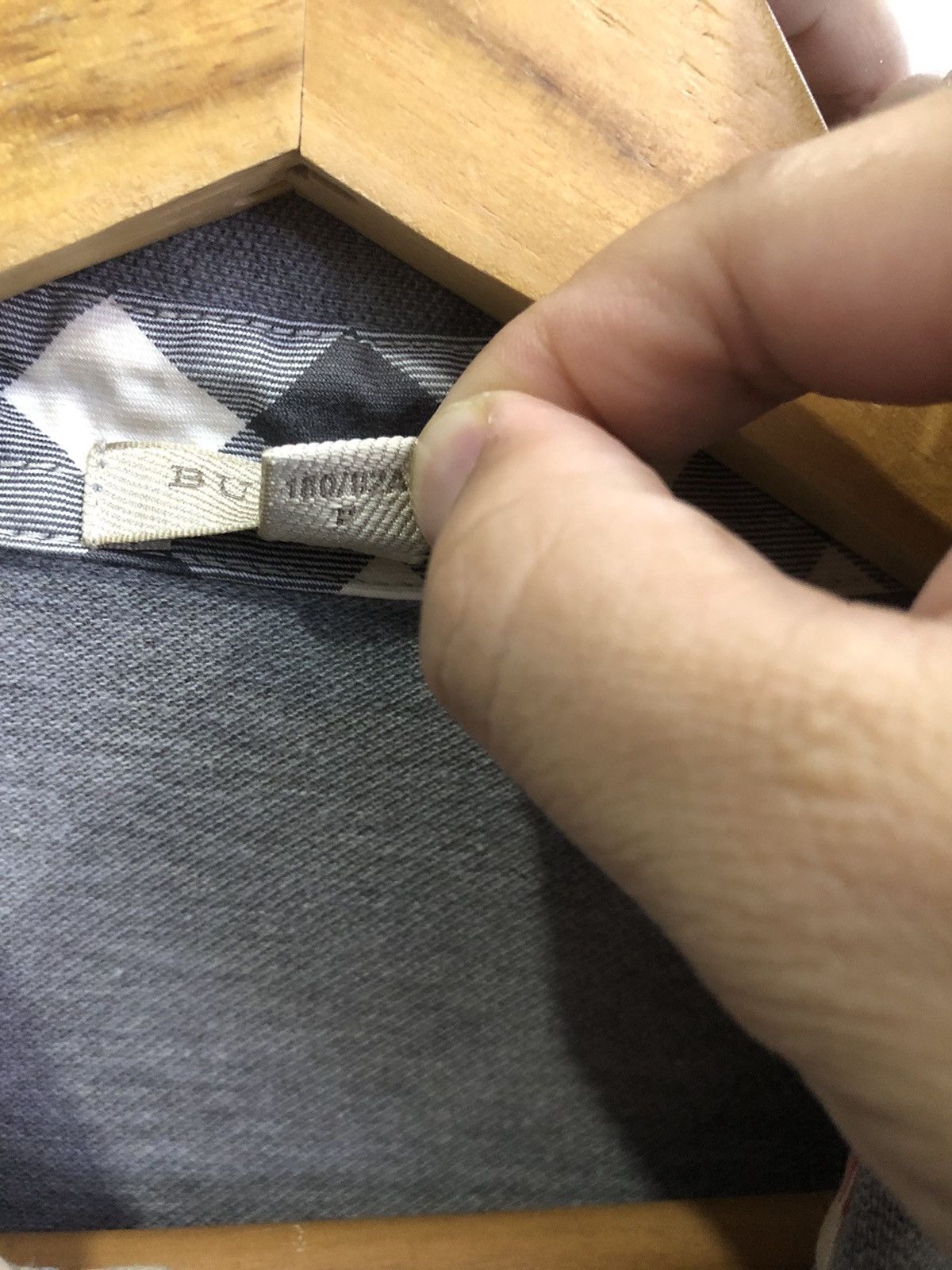 Burberry Burberry Brit Grey Check Trim Polo Shirt Size S Size US S / EU 44-46 / 1 - 8 Thumbnail