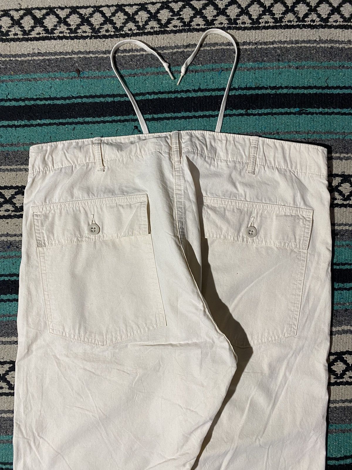Orslow 2000s Orslow - Reguler Fit Fatigue Pant White Reverse Cotton Size US 35 - 5 Thumbnail