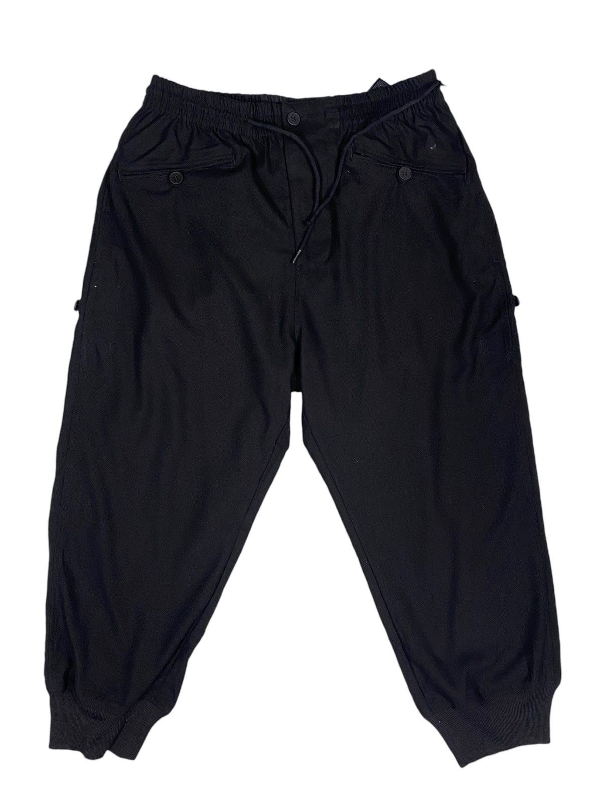 Yohji Yamamoto 💥 YOHJI YAMAMOTO Y3 BLACK JOGGER PANT Size US 33 - 4 Thumbnail