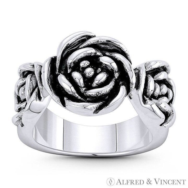 Other Rose Flower Love & Romance Charm Statement Ring Size 6 Size ONE SIZE - 1 Preview