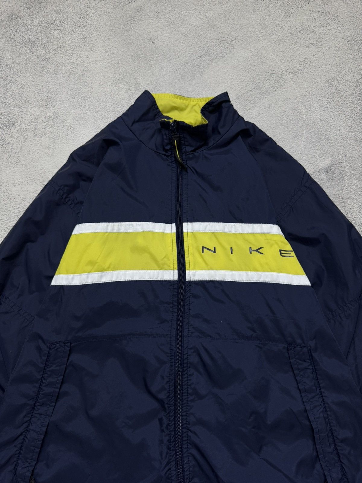 Nike 90s Nike Double Logo Vintage Y2K Oversized Nylon Jacket Size US S / EU 44-46 / 1 - 2 Thumbnail