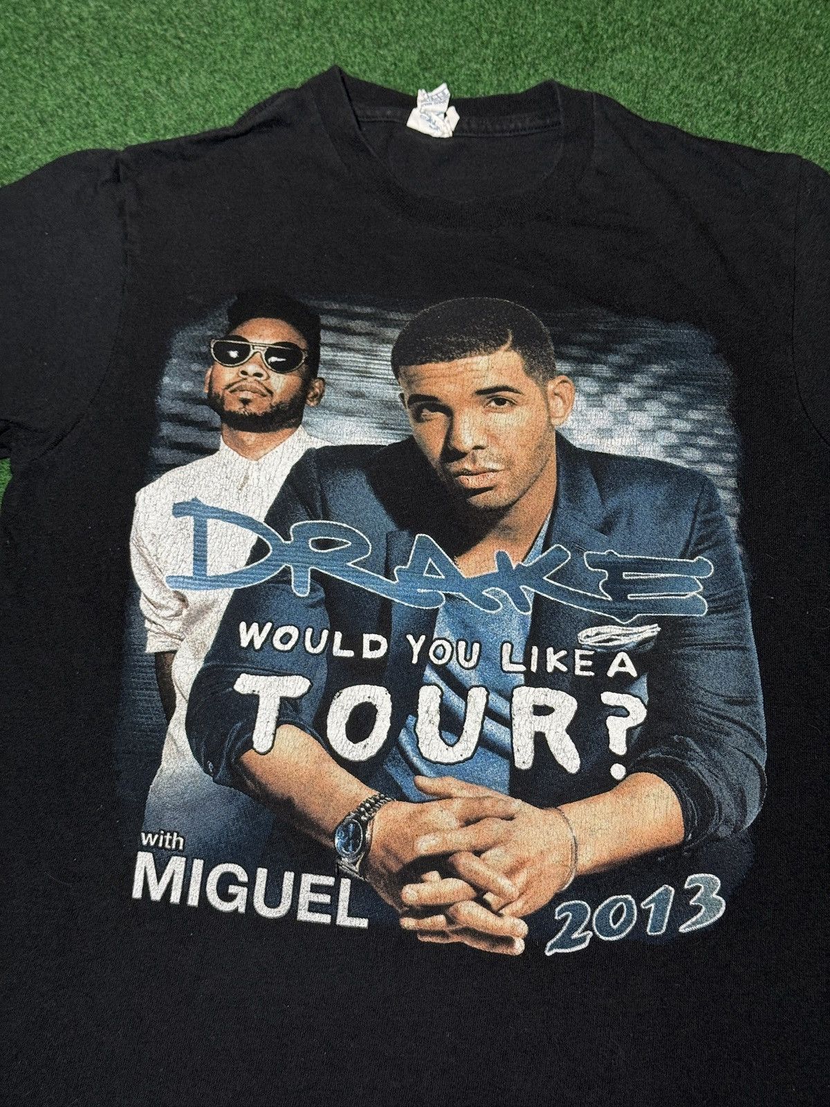 Band Tees Drake Miguel Rap Tee Y2K Tour Hip Hop Small Graphic T Shirt Size US S / EU 44-46 / 1 - 2 Thumbnail