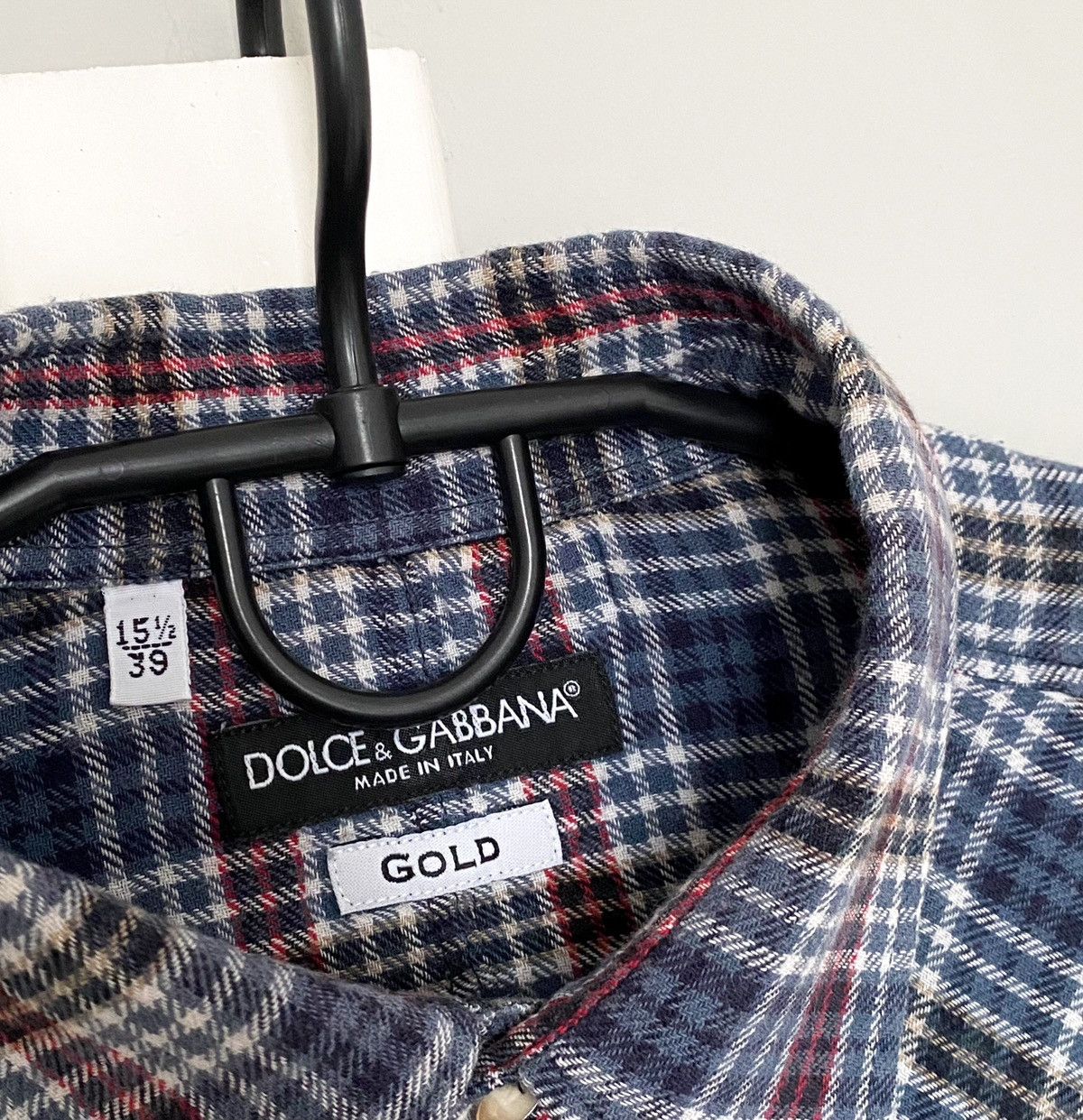 Dolce & Gabbana Dolce & Gabbana Gold Flannel Plaid Shirt Size US M / EU 48-50 / 2 - 5 Thumbnail