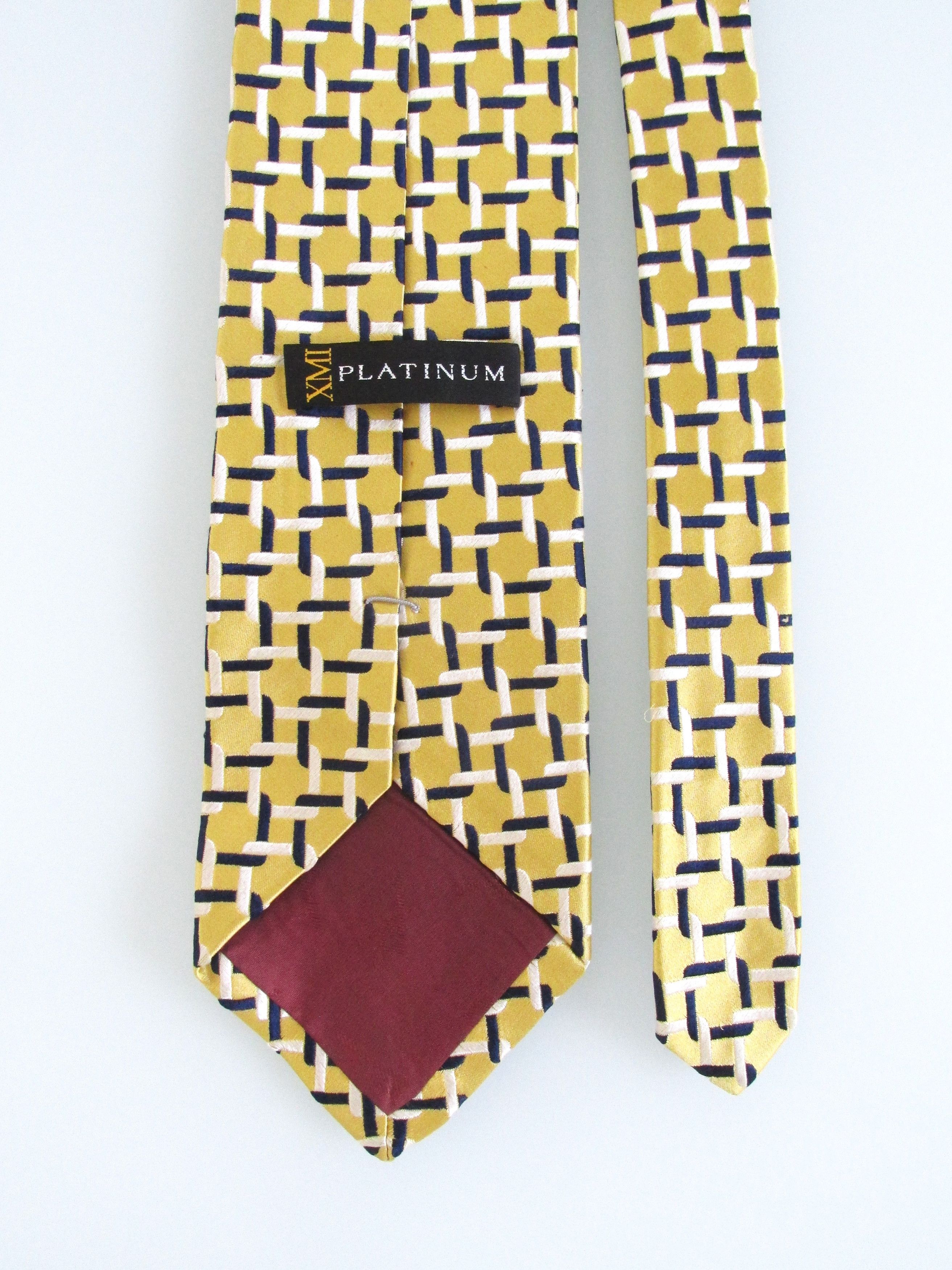 XMI Platinum XMI Platinum Men's Silk Tie Size ONE SIZE - 4 Thumbnail