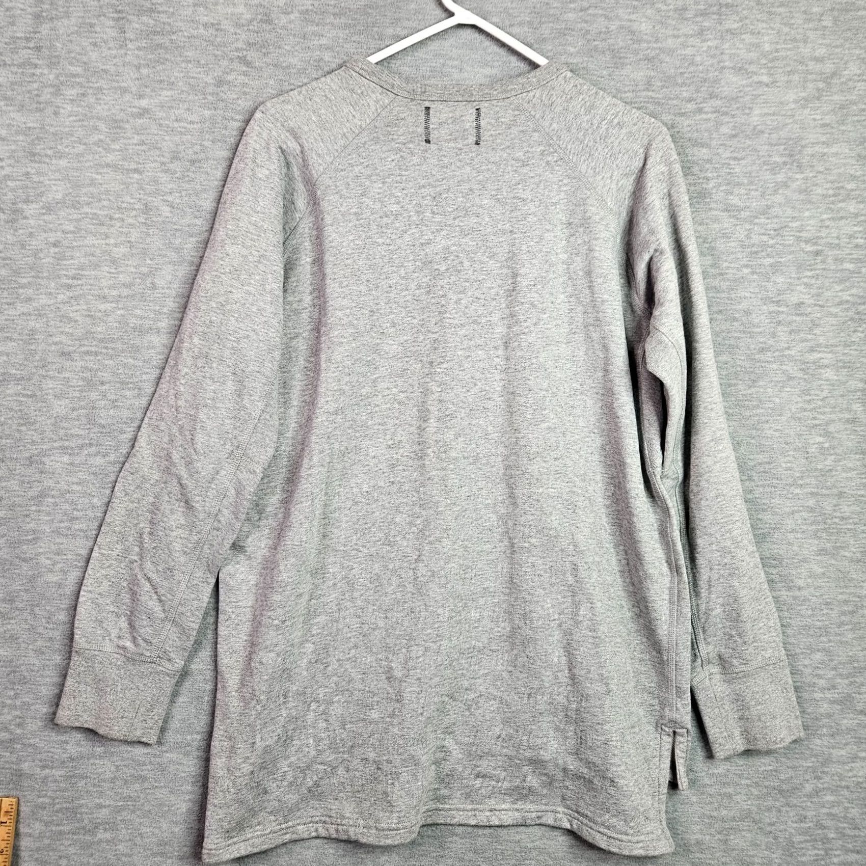 Adidas Adidas Reigning Champ Sweatshirt Women’s Low-Hight Heather Grey L Crew Neck Raglan Sleeve Pullover Logo Size L / US 10 / IT 46 - 2 Thumbnail
