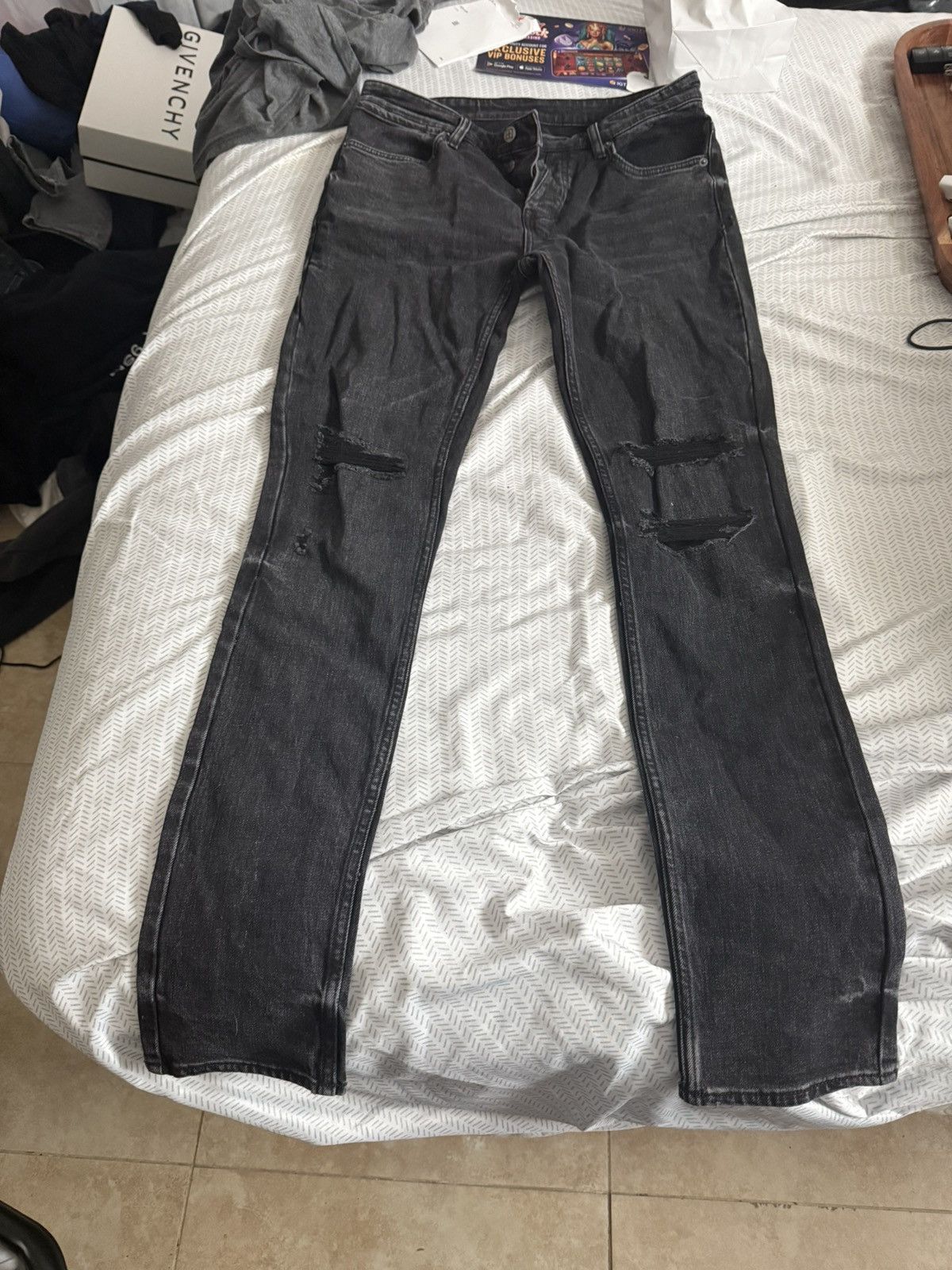 Ksubi Ksubi Denim Jeans Van Winkle Rage Black Size US 31 - 1 Thumbnail