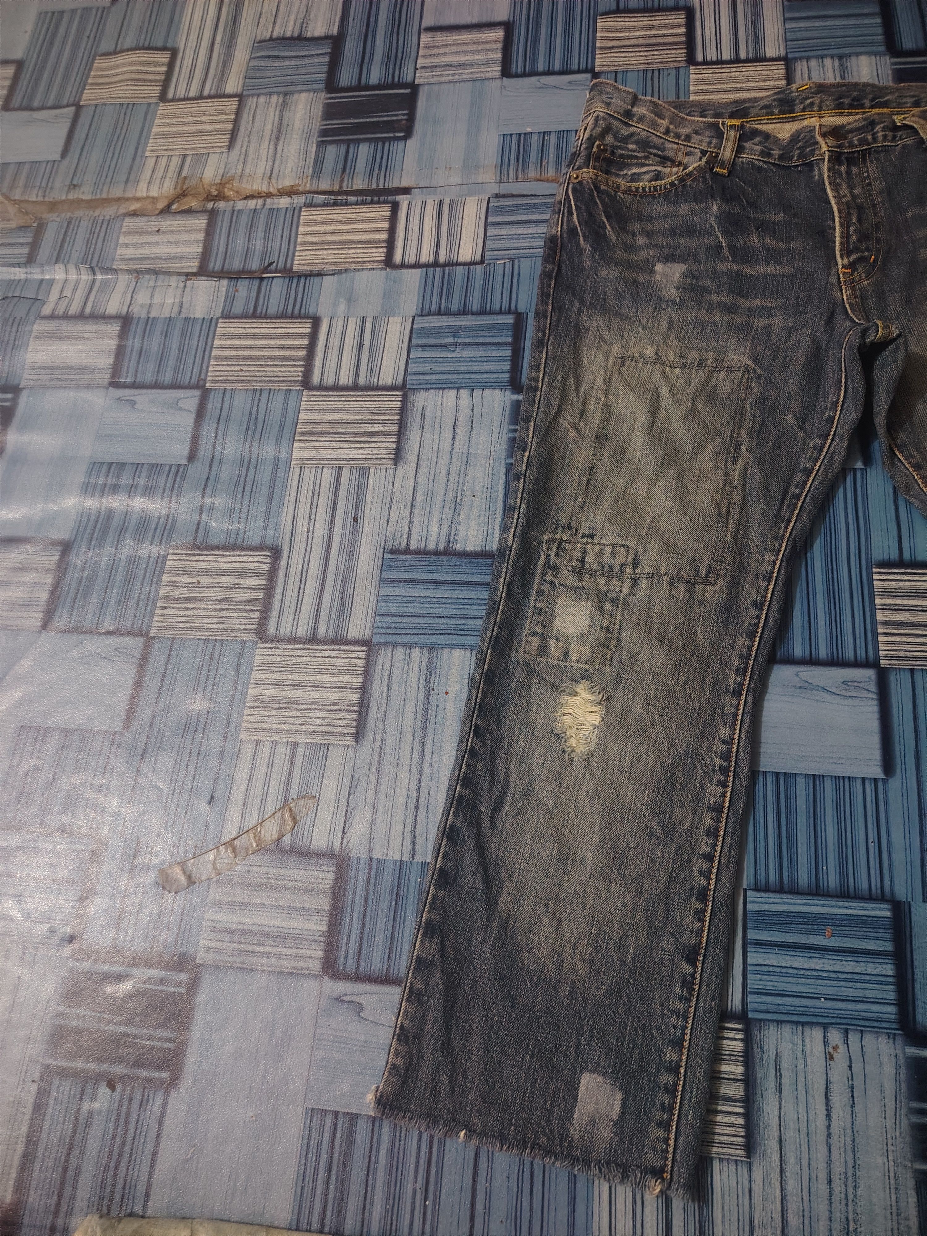 PPFM Japanese PPFM Distressed Jeans Size US 31 - 3 Thumbnail