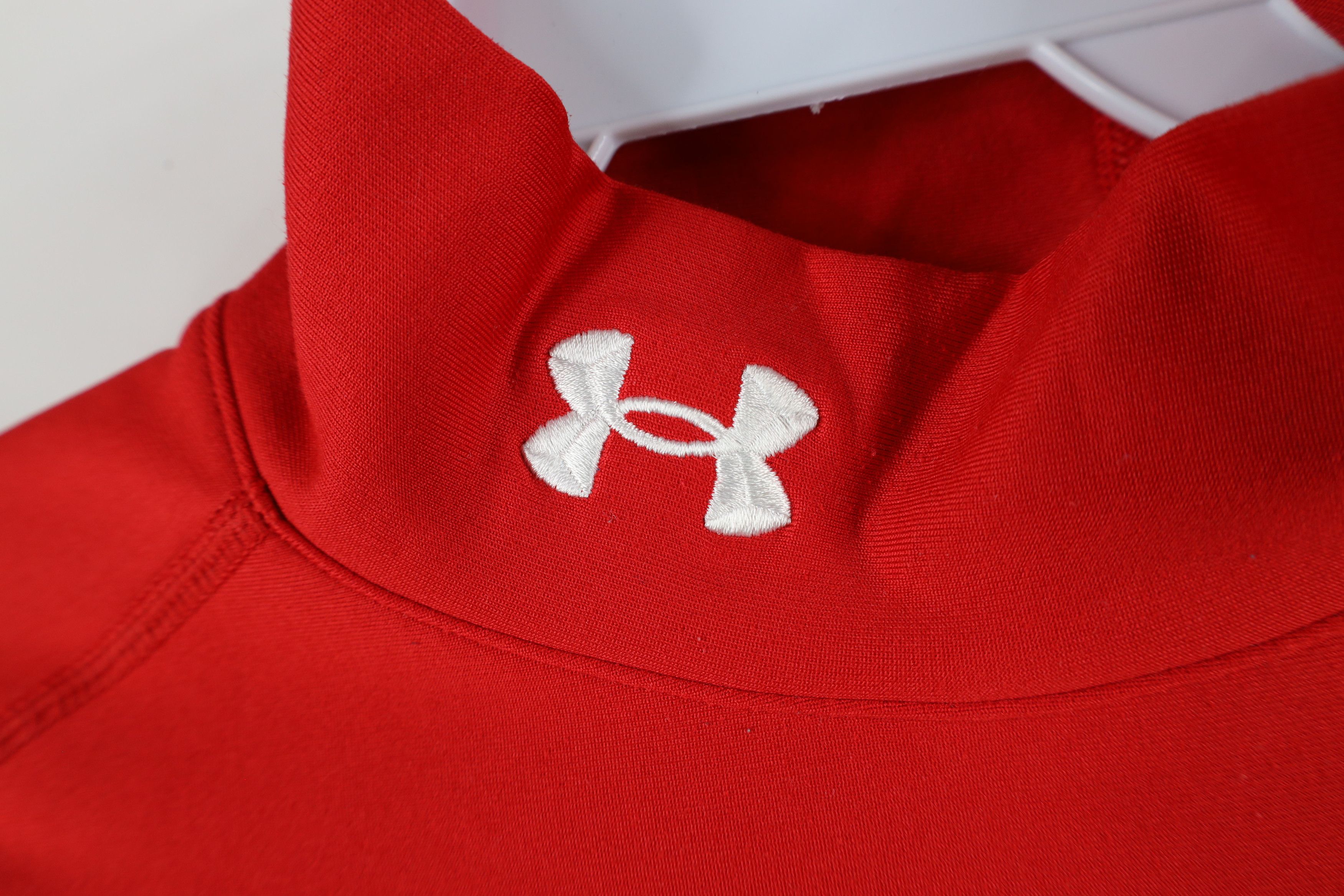 Under Armour × Vintage Under Armour Compression Mock Neck Long Sleeve T-Shirt Red Size US M / EU 48-50 / 2 - 4 Thumbnail