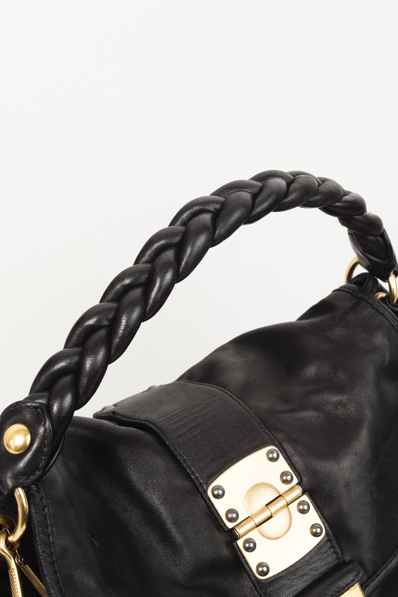 Miu Miu MIU MIU Black Nappa Matelasse Coffer Hobo Bag Size ONE SIZE - 9 Thumbnail