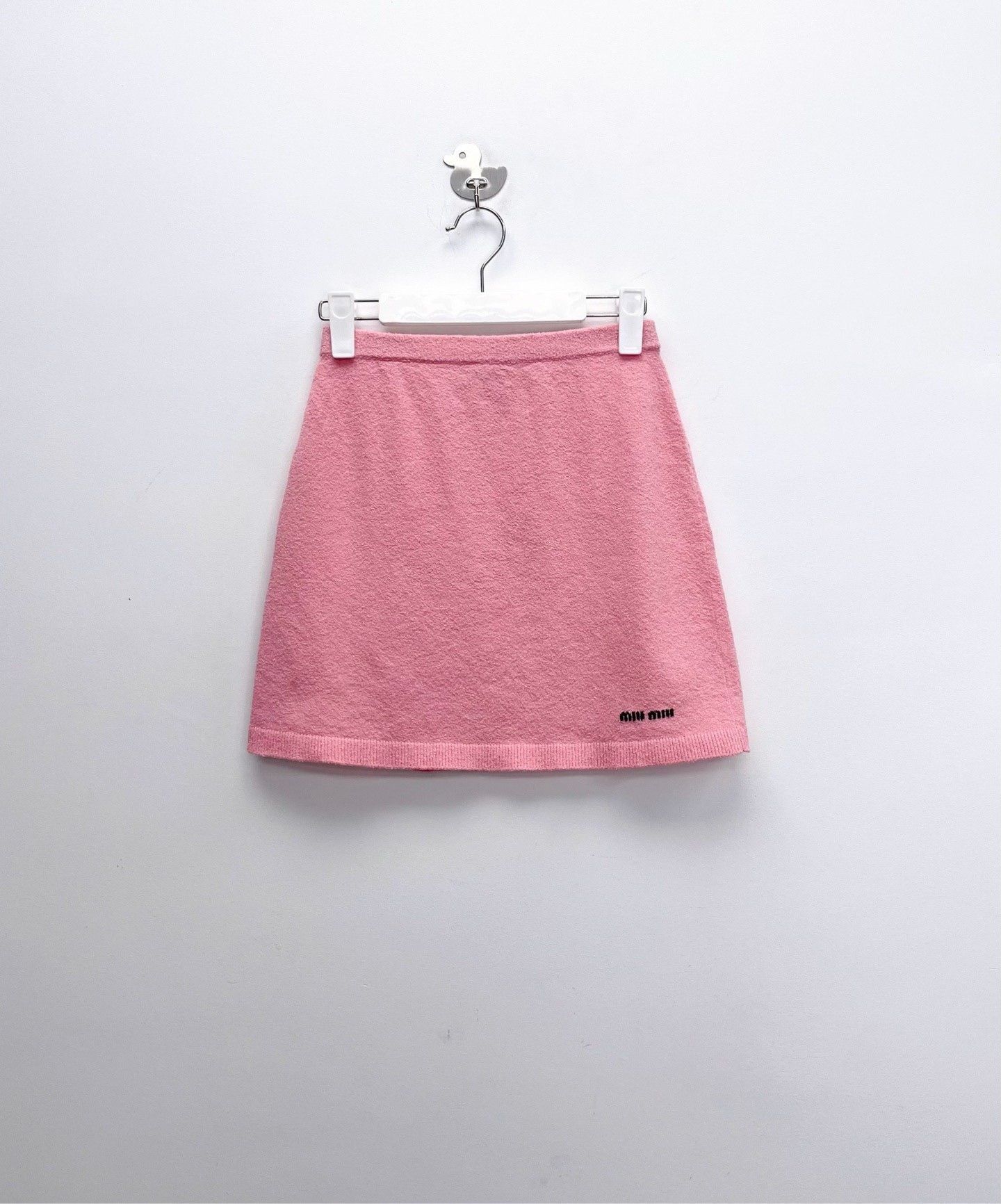 Miu Miu Miu Miu Pink Terry Intarsia Logo Skirt Size US S / EU 44-46 / 1 - 1 Thumbnail