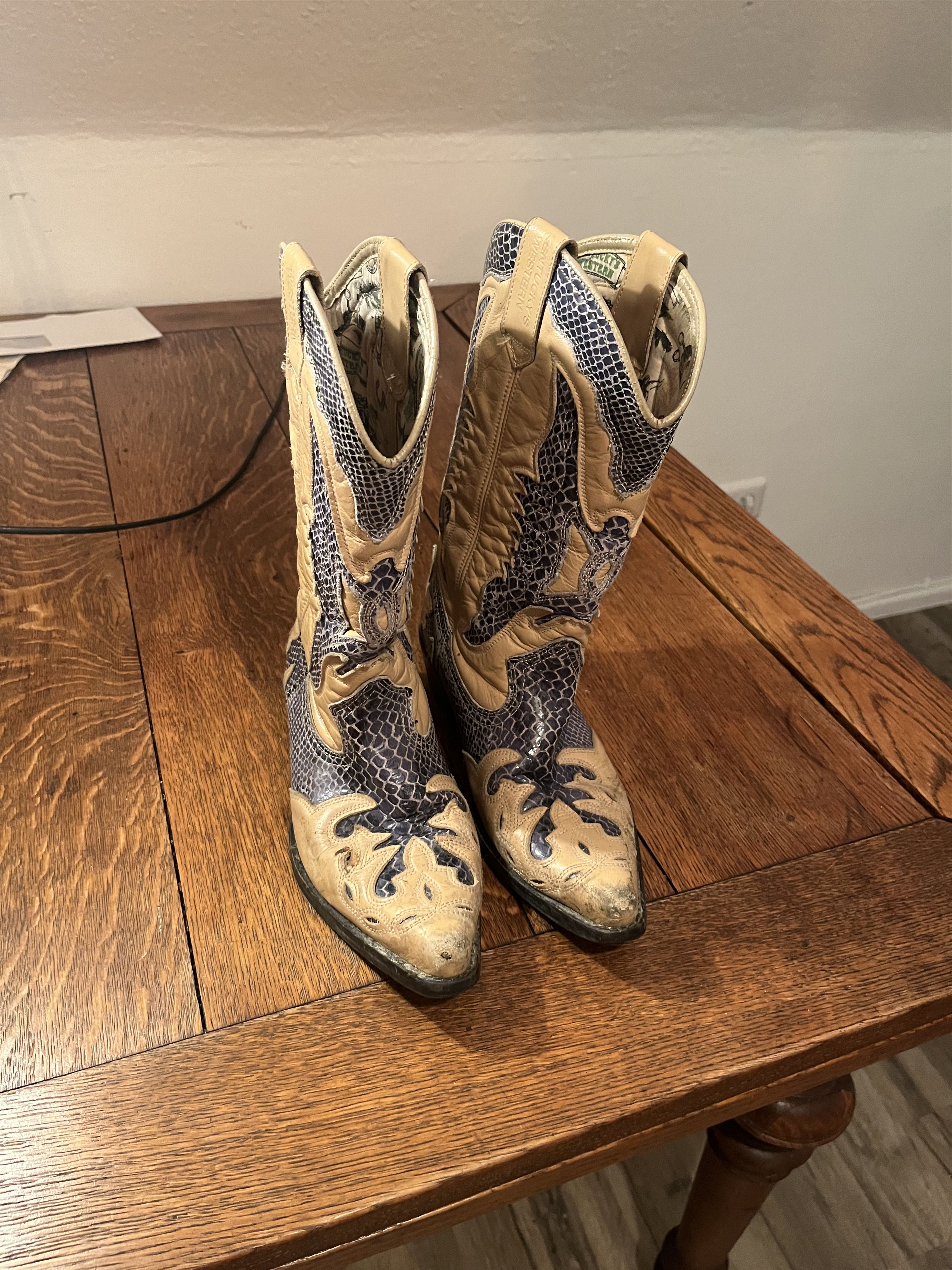 Other Vintage Kentucky Western Cowboy Boots – Genuine Leather Size US 6.5 / EU 39-40 - 3 Thumbnail