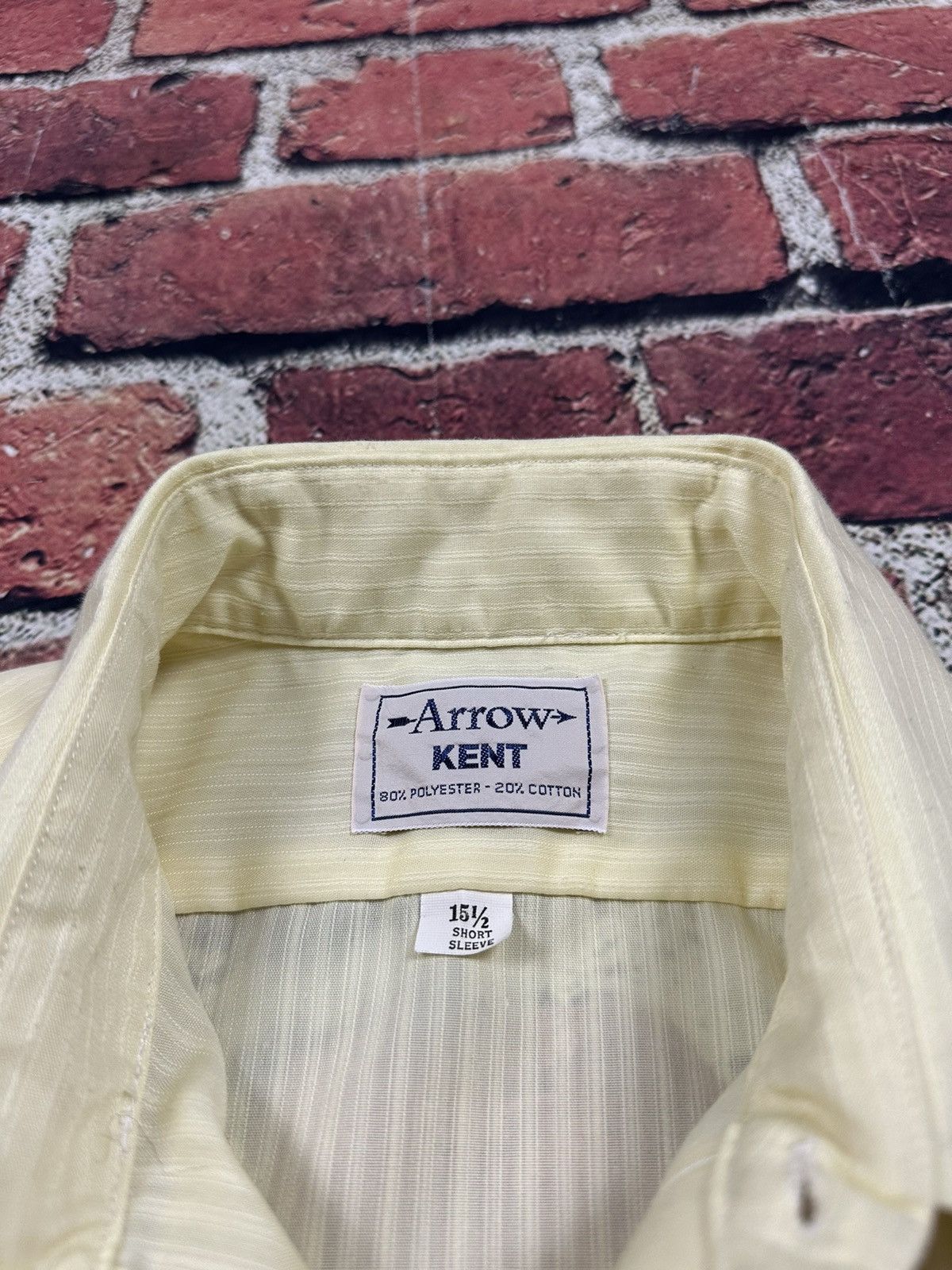 Arrow Vintage Arrow Kent Shirt Yellow Rockabilly 60s 70s USA Size US L / EU 52-54 / 3 - 7 Thumbnail