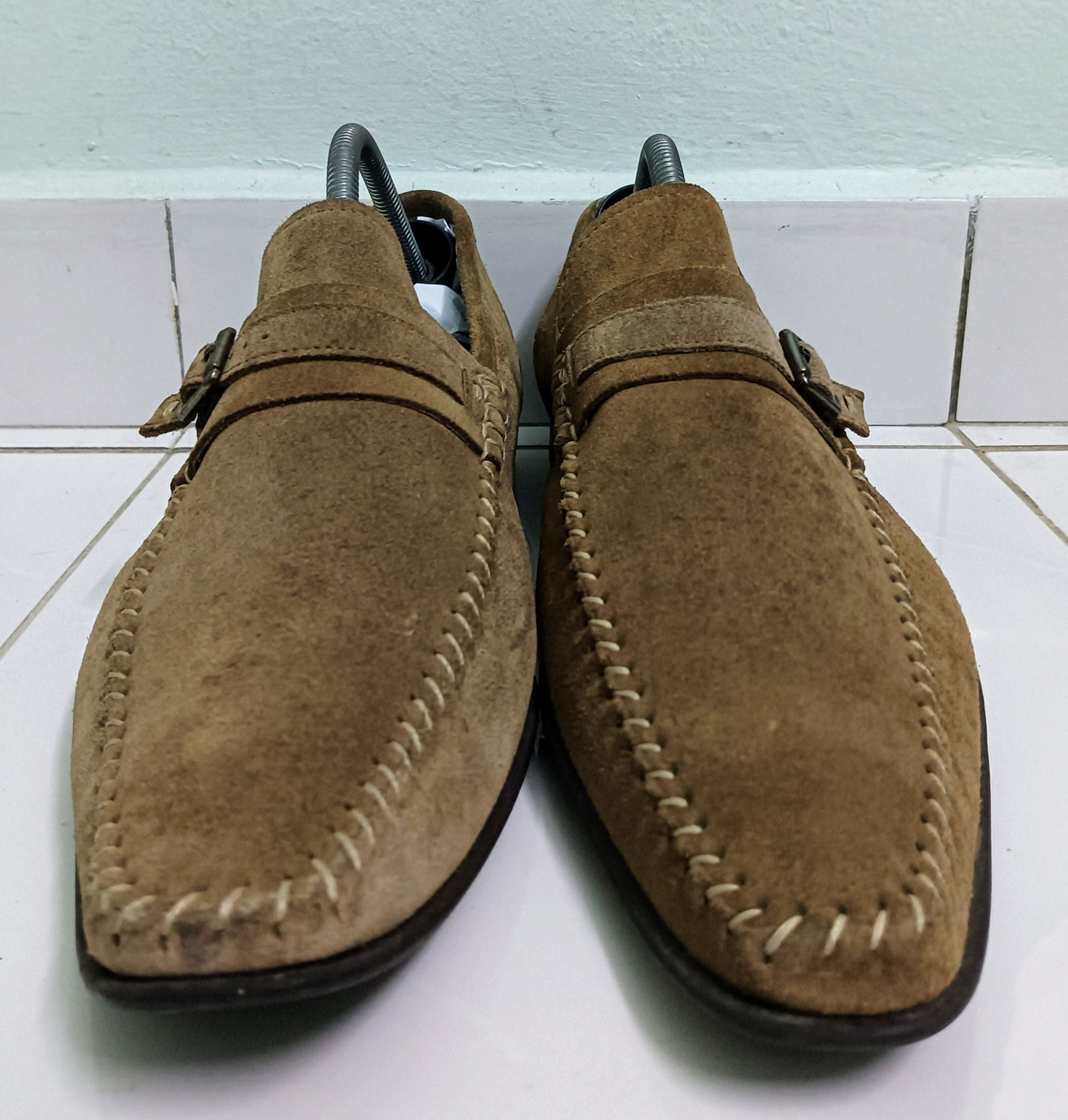 Zara ZARA Suede leather slip-on (Fit cutting type A foot) Size US 11 / EU 44 - 3 Thumbnail