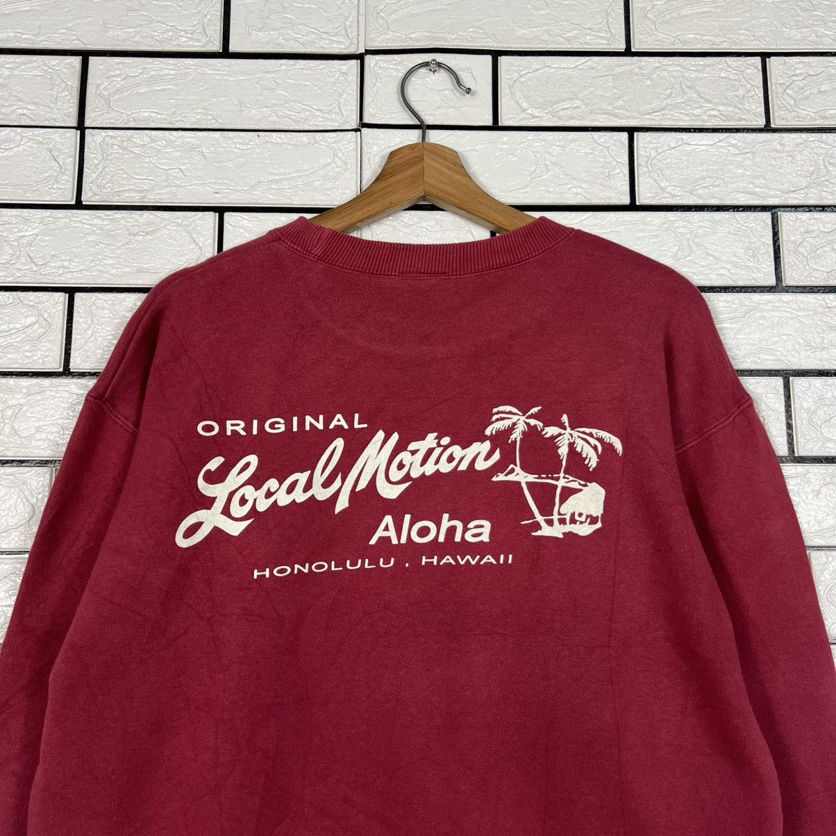 Japanese Brand LOCAL MOTION Aloha Hawaii Big Logo Sweatshirt #4242-C193 Size US M / EU 48-50 / 2 - 2 Thumbnail
