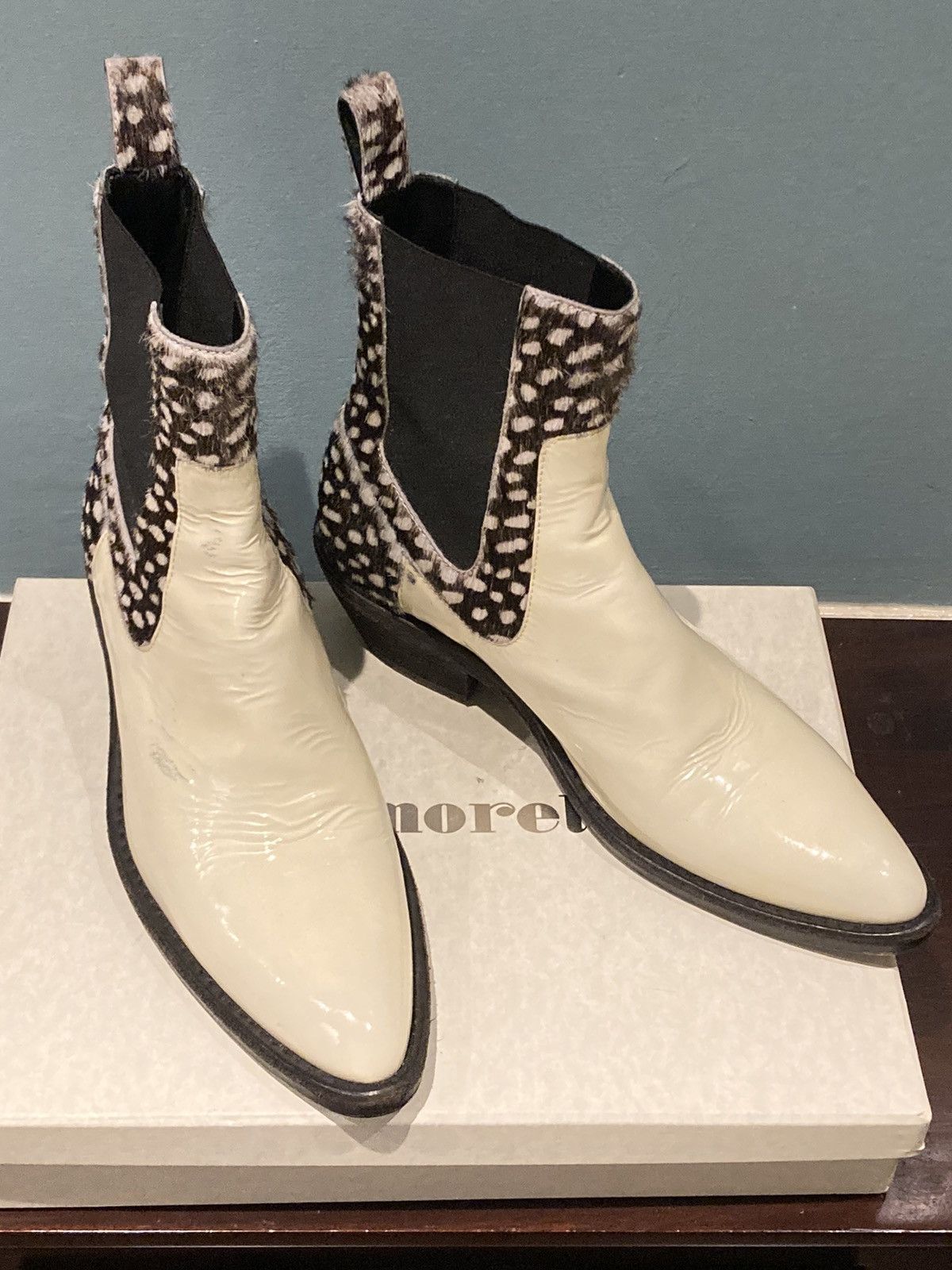image of Haider Ackermann Optic White Fw19 Boots 41, Men's (Size 8)
