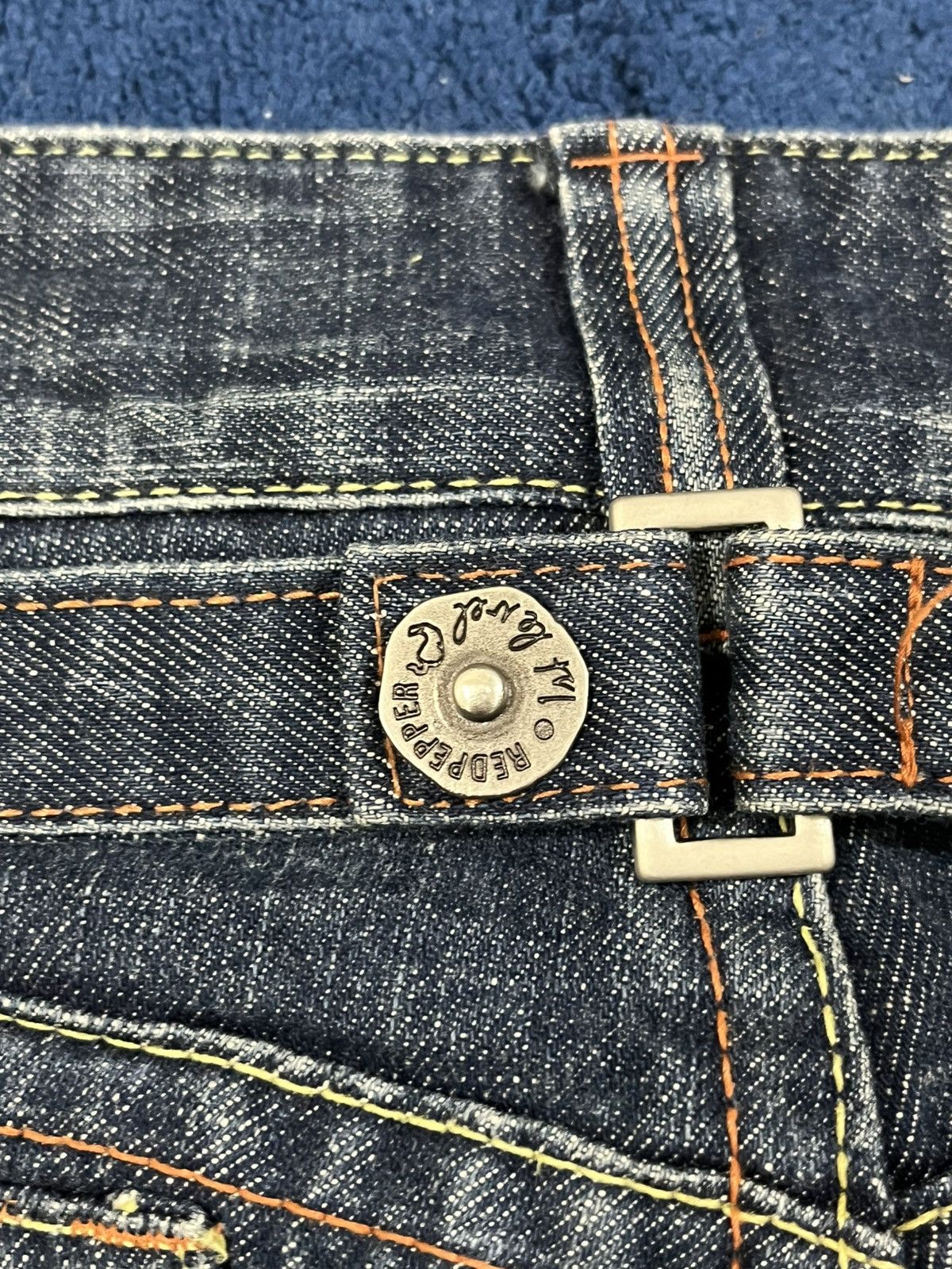 Ed Hardy Vintage Red Pepper Bell Bottom Flare Denim Size US 32 / EU 48 - 16 Thumbnail