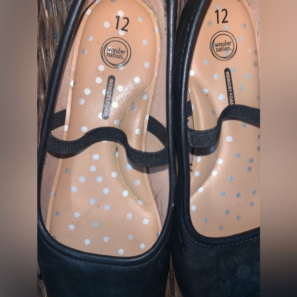 Other Wonder Nation Girls Size 12 Dress Shoes W/Bow Detailing Size US 12 / IT 42 - 4 Thumbnail