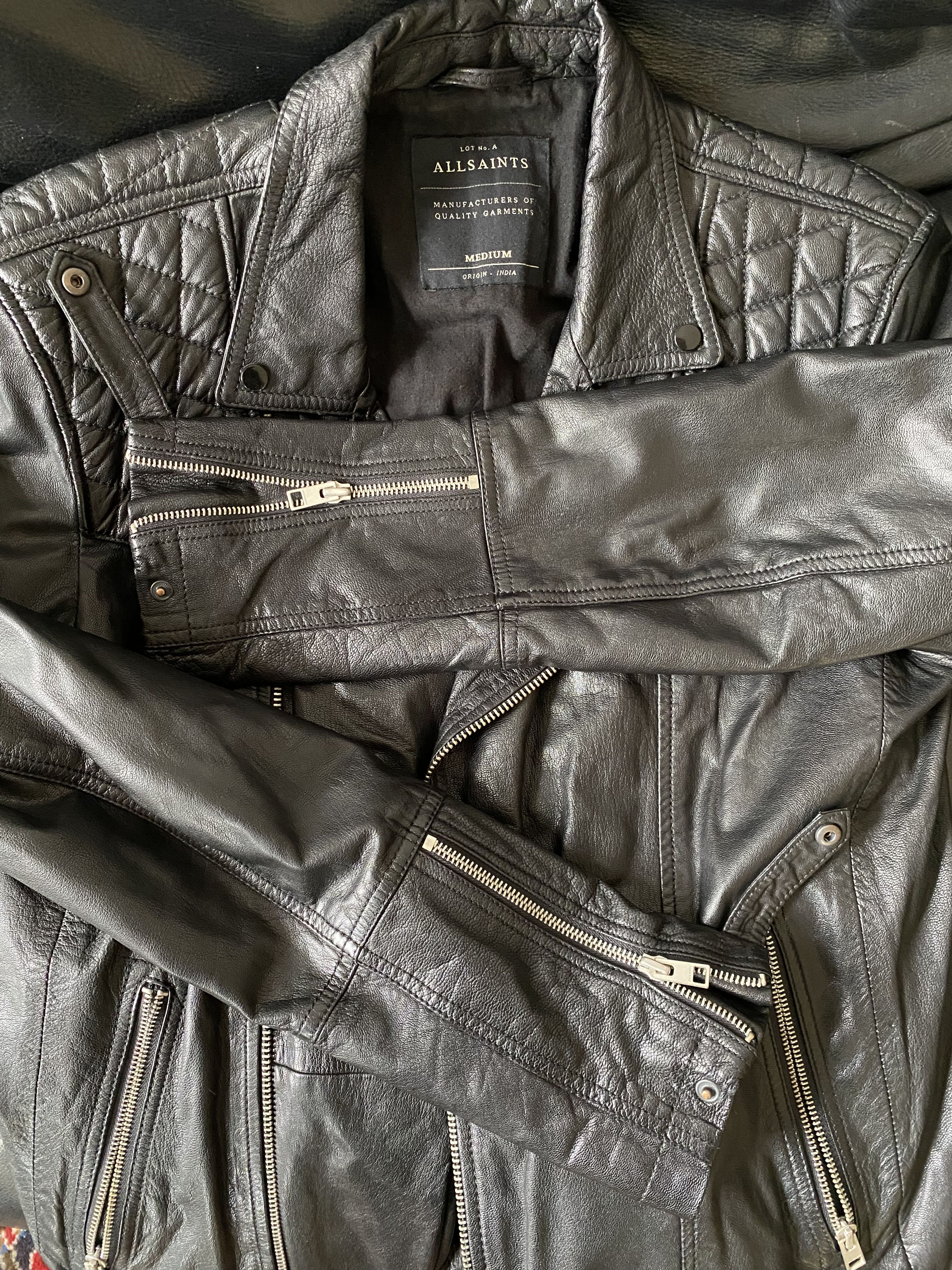 Allsaints Leather Biker Jacket Size US M / EU 48-50 / 2 - 5 Thumbnail