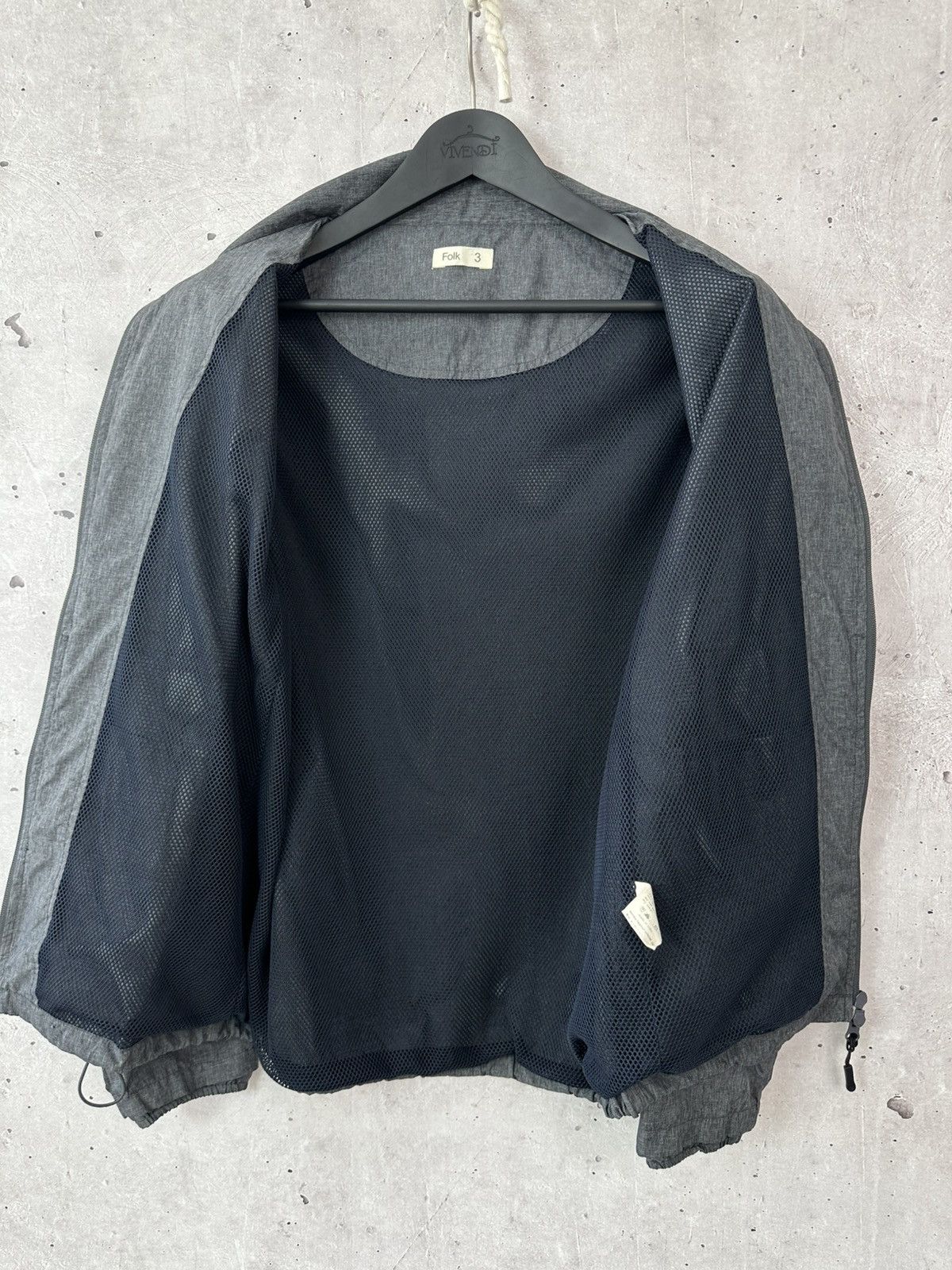 Folk Folk Grey Patch Pocket Full Zip Nylon Long Sleeve Jacket Size US M / EU 48-50 / 2 - 13 Thumbnail