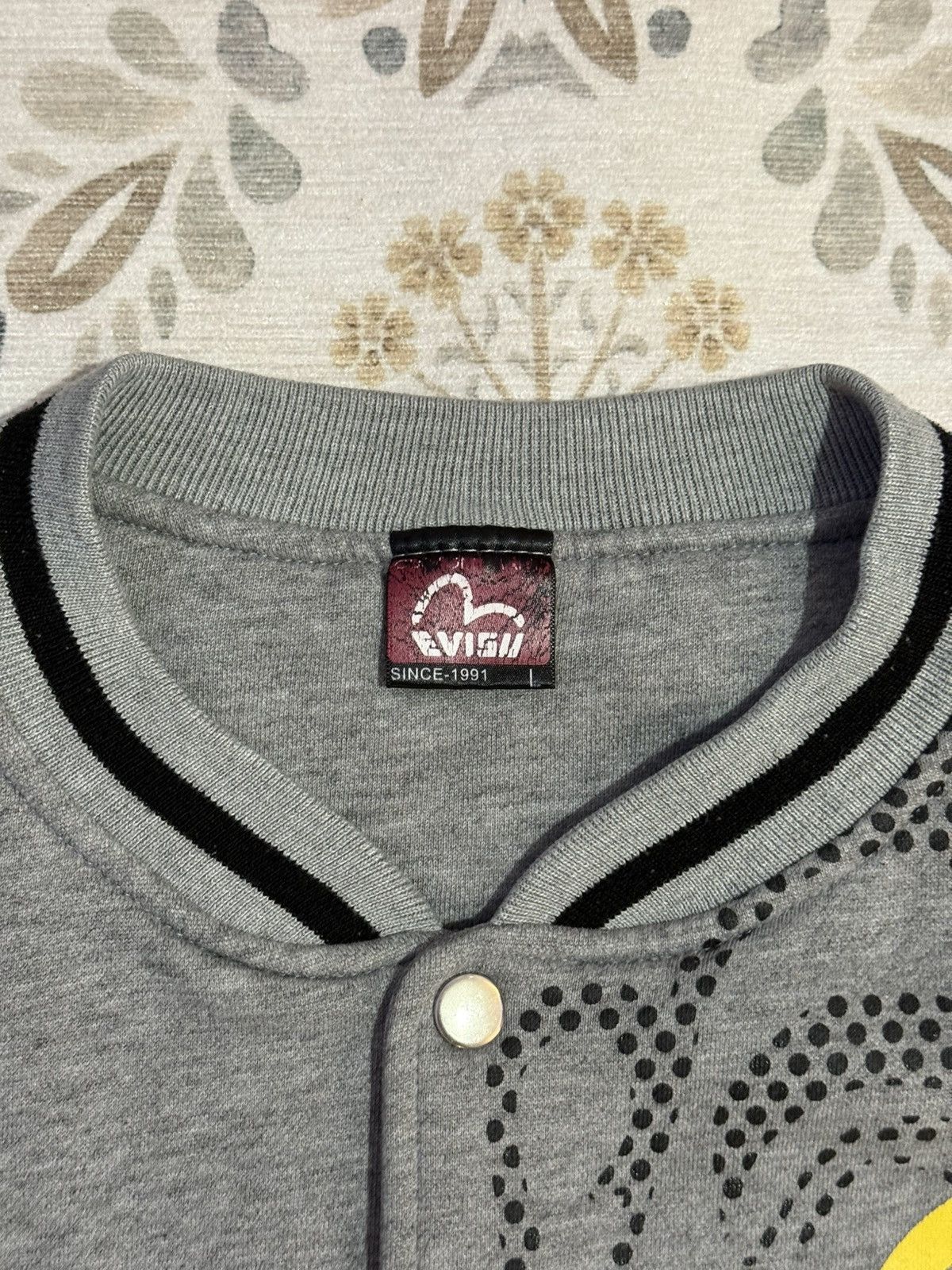 Evisu Evisu Osaka Varsity Jacket Grey Japanese Designer Size US L / EU 52-54 / 3 - 7 Thumbnail