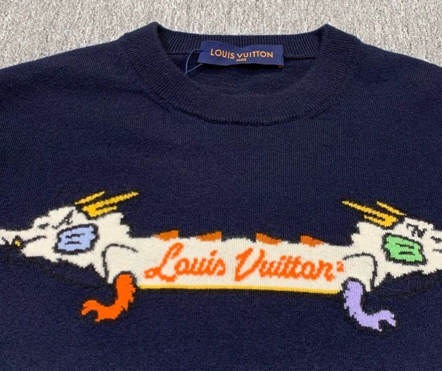 Louis Vuitton Louis Vuitton X Nigo co branded navy Loong Bo 2412-Nextarrow Size L / US 10 / IT 46 - 4 Thumbnail