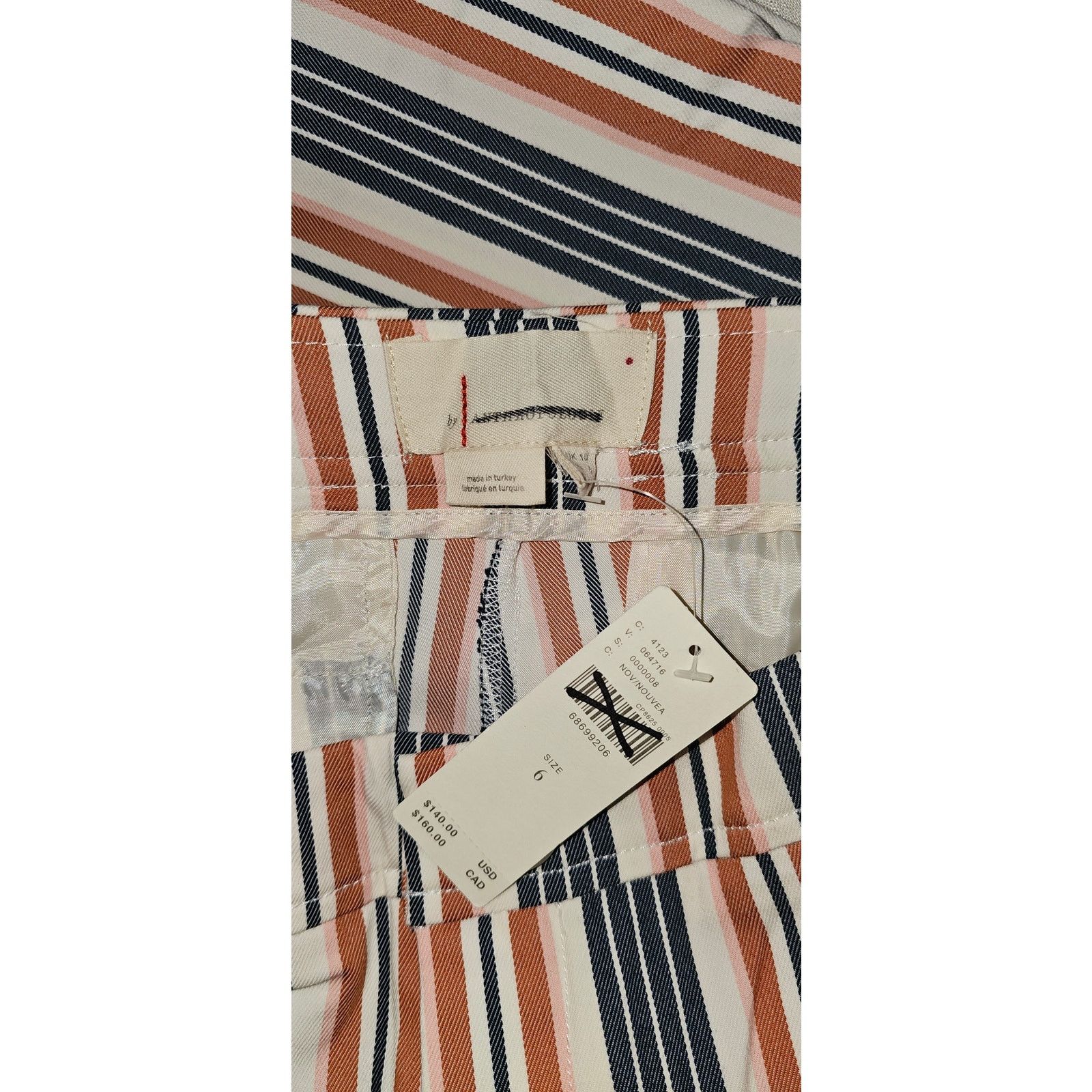 Anthropologie New By Anthropologie Low-Rise Striped Flare Pants $140 Sz 6 Size 28" / US 6 / IT 42 - 6 Thumbnail