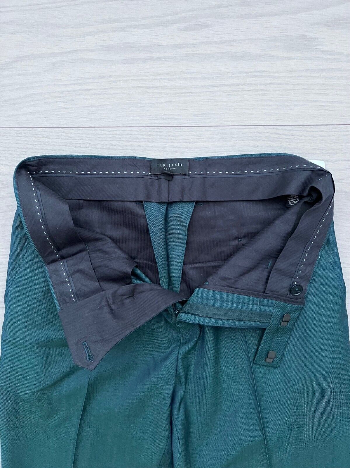 Ted Baker Ted Baker Tonic Weave Slim Fit Tapered Wool Trousers ( 28 ) Size US 28 / EU 44 - 4 Thumbnail