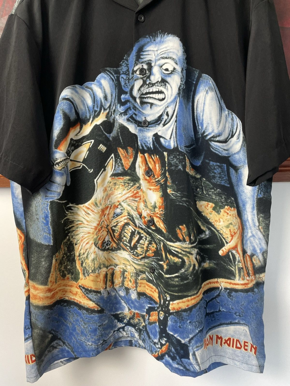 Band Tees Vintage 90s Iron Maiden Button Up Shirt Streetwear Band Rare Size US M / EU 48-50 / 2 - 3 Thumbnail