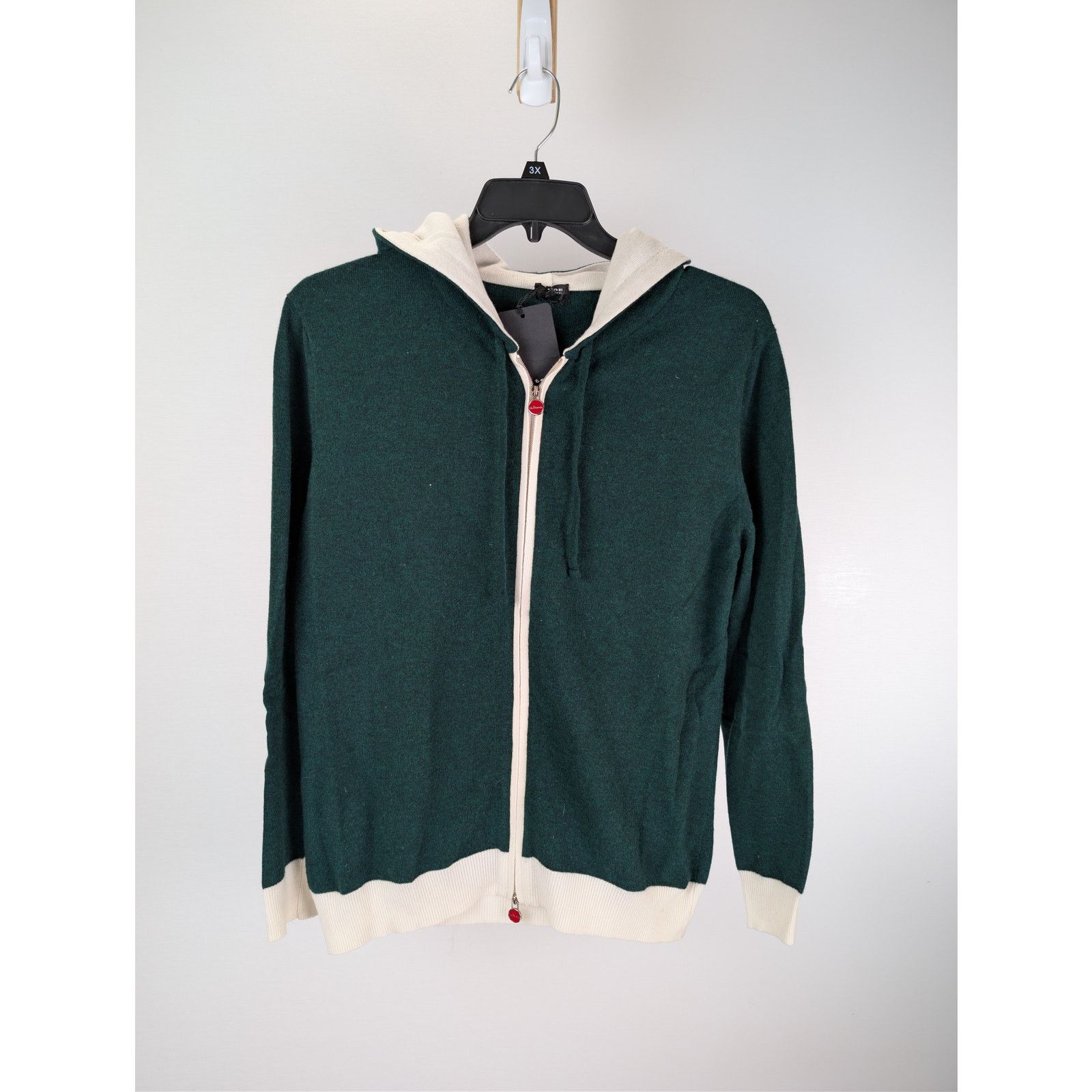 Kiton o1rshd1 CC20 Sweater Zip Hoodie Cardigan in Green Size US M / EU 48-50 / 2 - 1 Thumbnail