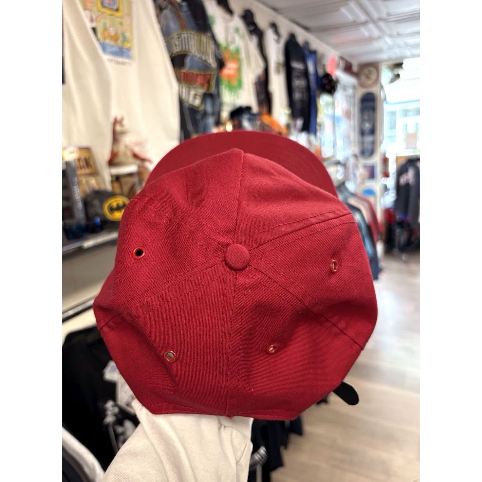 Disney VINTAGE Disney MGM STUDIOS TRUCKER HAT RED/MAROON GOLD EMBROIDERED USA MADE One Size Adult Unisex Size ONE SIZE - 4 Thumbnail