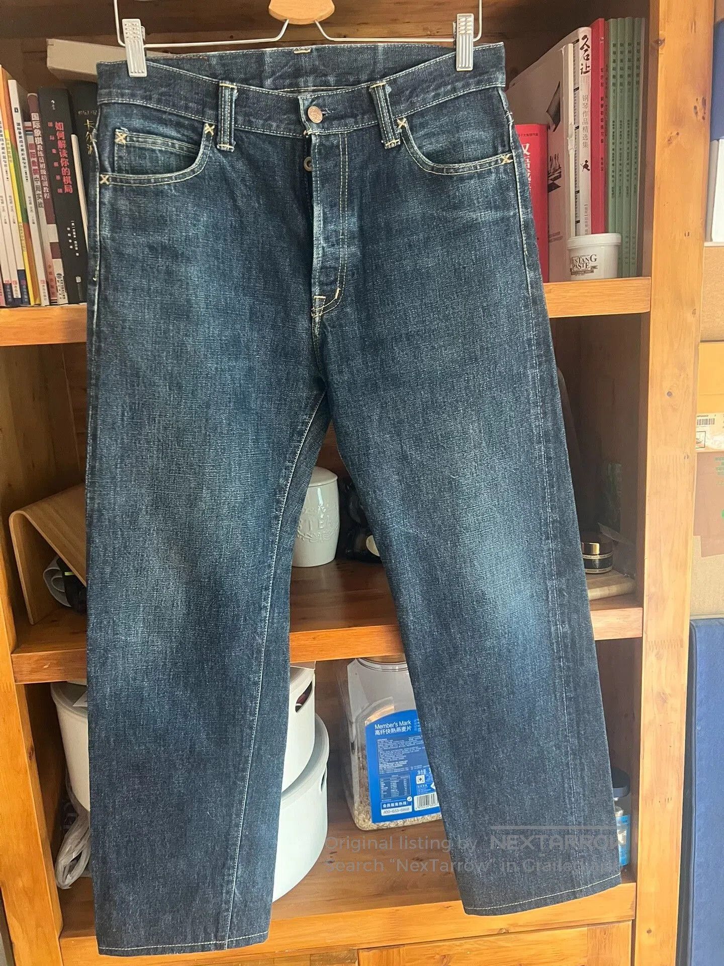 Japanese Brand vintage straight leg denim trousers K7 era. Size US 32 / EU 48 - 2 Thumbnail