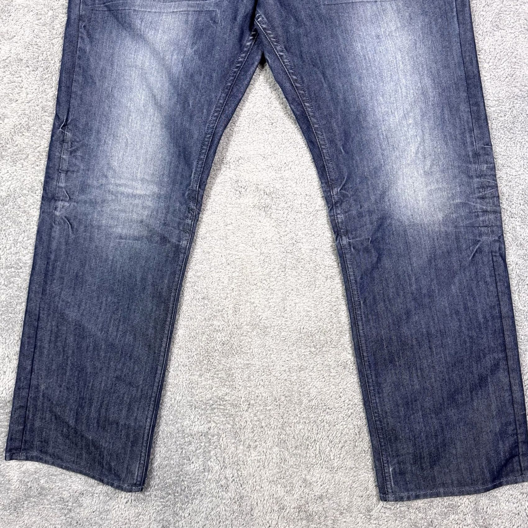 Guess GUESS Jeans Mens 34x32 Raw Denim Streetwear Desmond Relaxed Straight Y2K Whisker Jeans Size US 34 / EU 50 - 2 Thumbnail