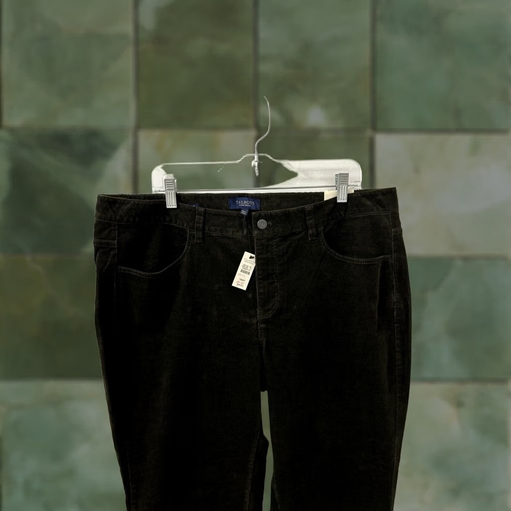 Talbots Here'S my refined title: Talbots Heritage Corduroy Pants Womens 18 Olive Green Straight Leg NWT 9 MSRP Size 40" / US 18 - 1 Thumbnail