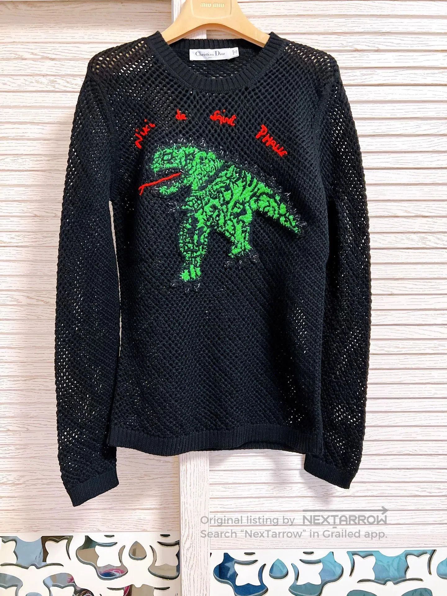 Dior Dior Spring Summer Crochet Dinosaur Top. Size US M / EU 48-50 / 2 - 1 Thumbnail
