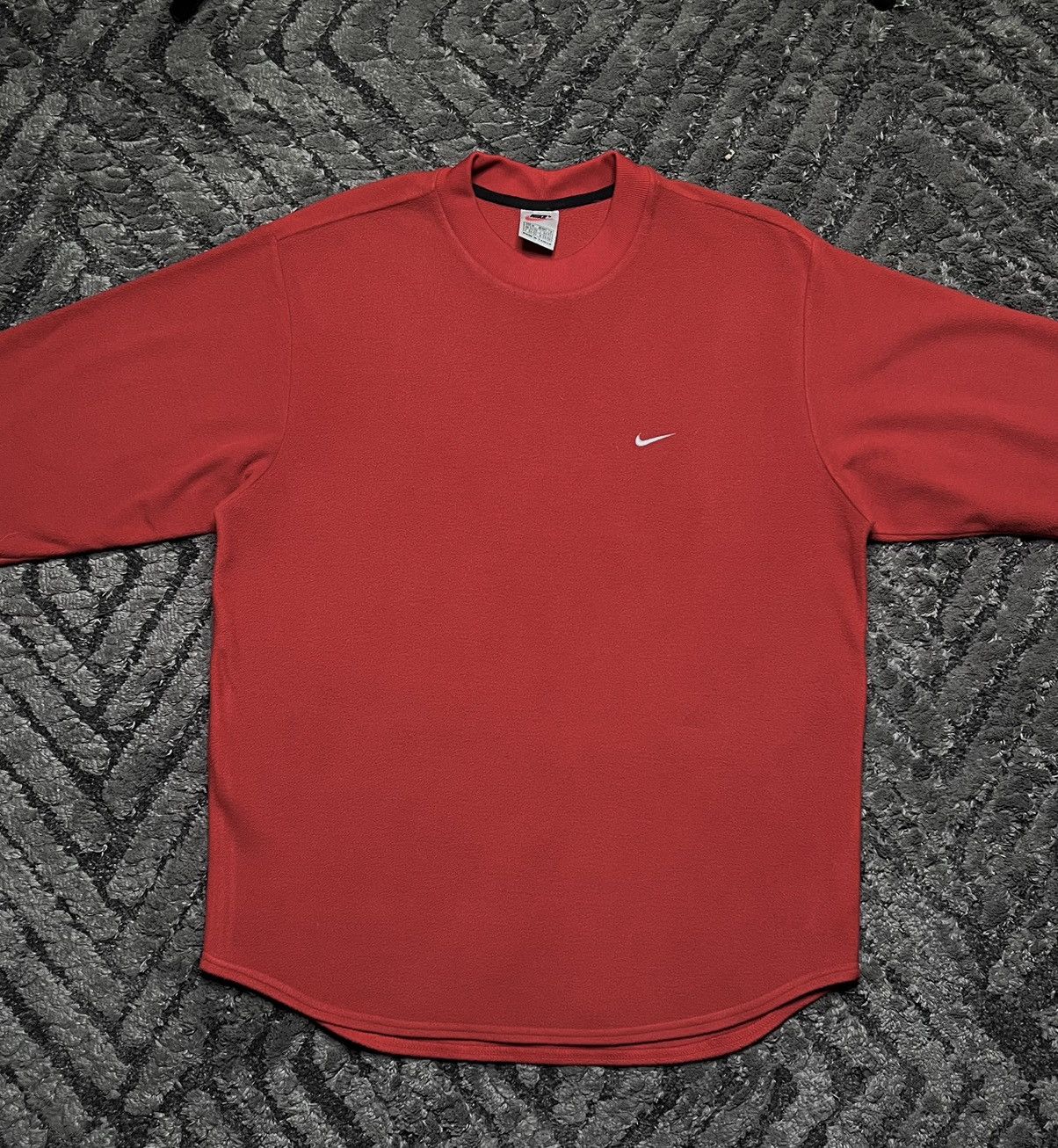 Nike Vintage Red Crewneck Sweatshirt Basic Fleece Big Nike Swoosh Size US L / EU 52-54 / 3 - 2 Thumbnail