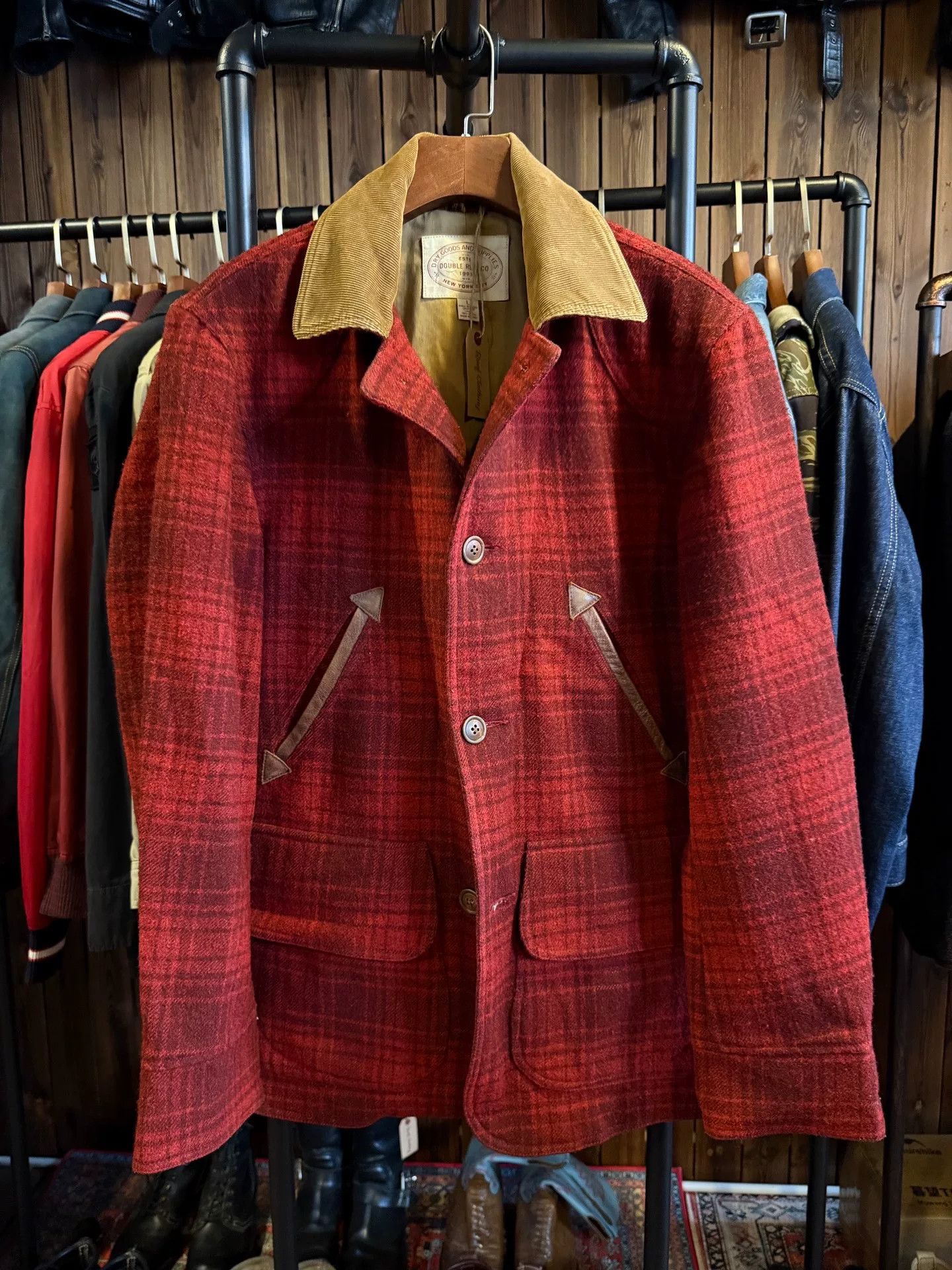 RRL Ralph Lauren RRL Double RL Red Plaid Wool Coat Size US L / EU 52-54 / 3 - 1 Thumbnail