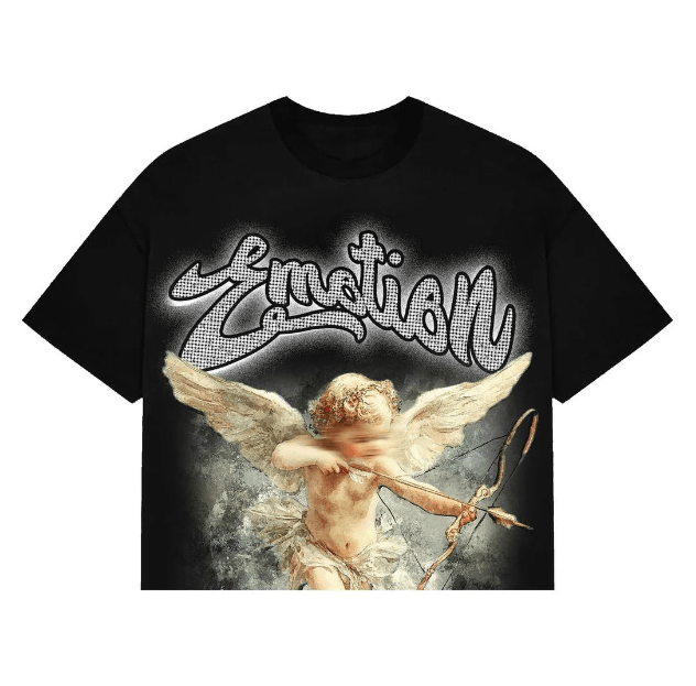 Other Mixed Emotions "Cupid" Cropped Black Tee Size US M / EU 48-50 / 2 - 1 Preview