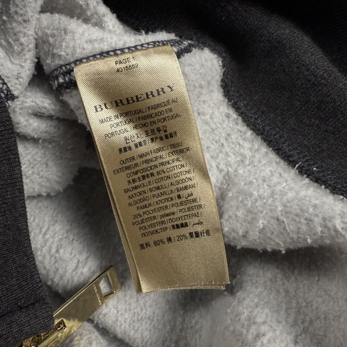 Burberry Burberry Nova Check Hood ‘Dark Grey’ Zip-Up Hoodie Size US L / EU 52-54 / 3 - 9 Thumbnail
