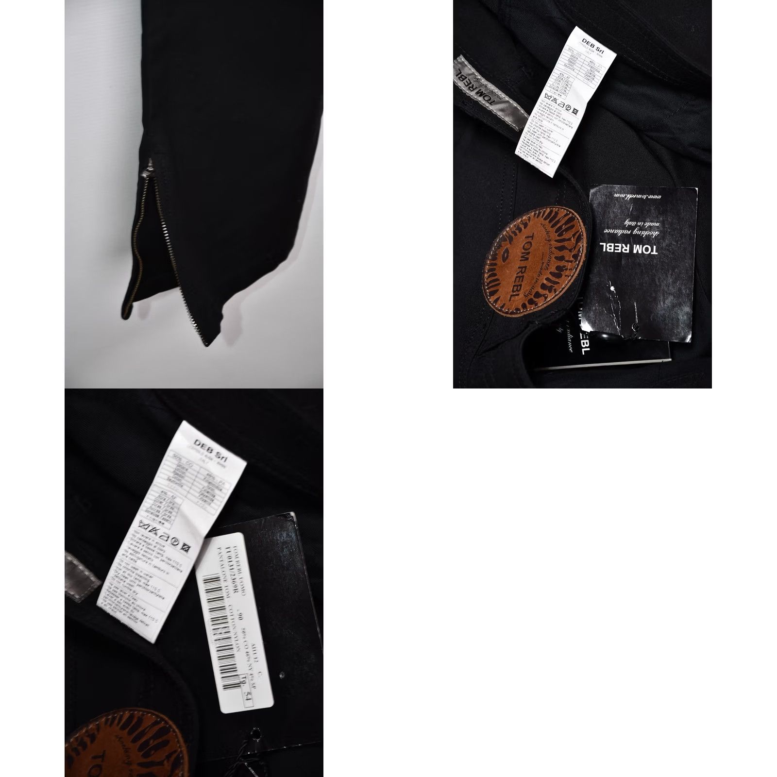 Vintage TOM REBL Pants Mens Black Cotton/Nylon 54 Size US 38 / EU 54 - 9 Thumbnail