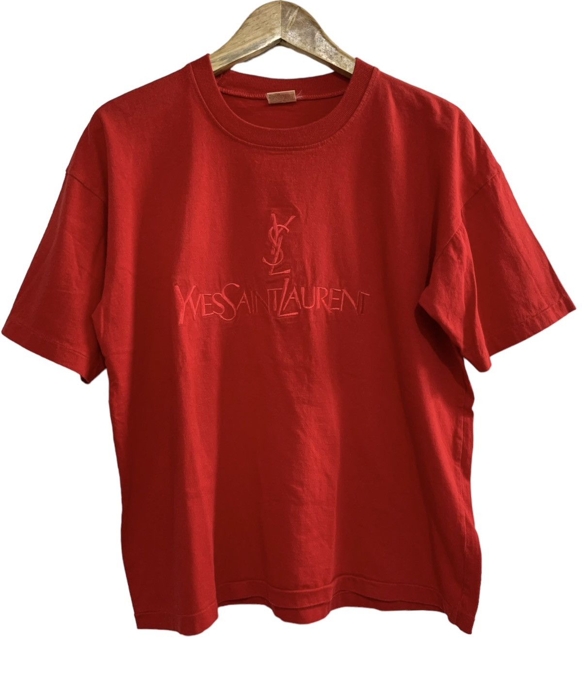 Vintage Vintage yves saint laurent big script embroidery boxy fit Size US L / EU 52-54 / 3 - 1 Thumbnail