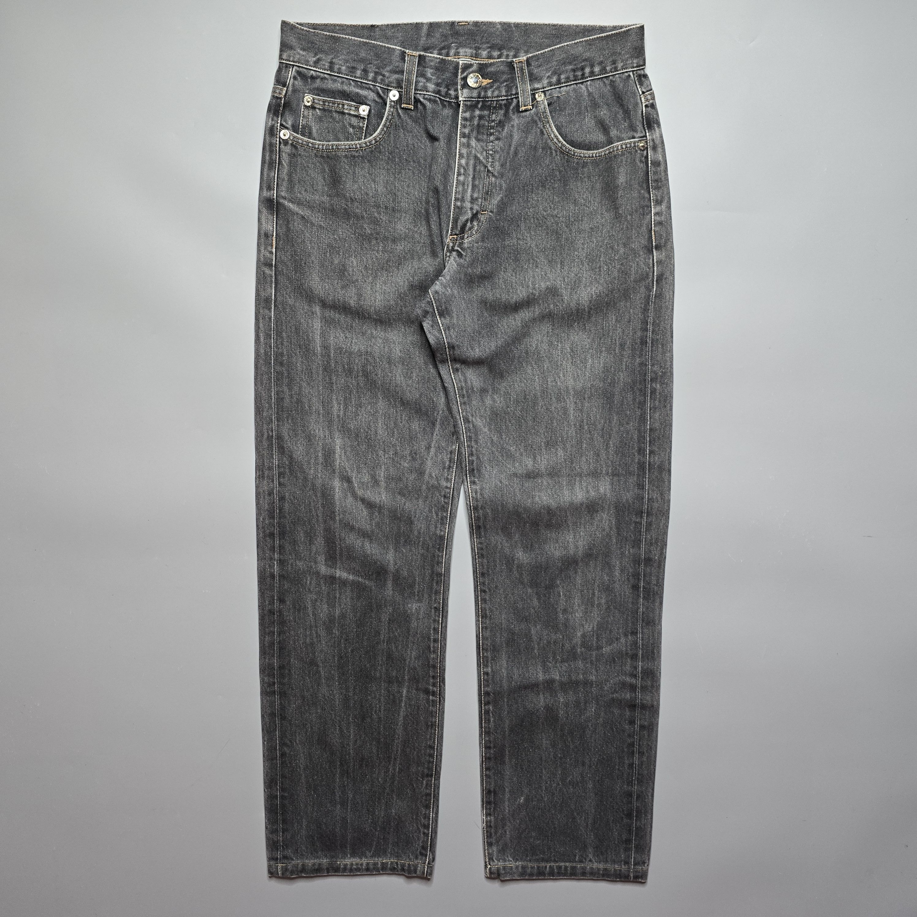 パンツ GUCCI by TOM FORD straight denims gray Gucci × Tom Ford Gucci By Tom Ford Iconic G Logo Embroidered Back