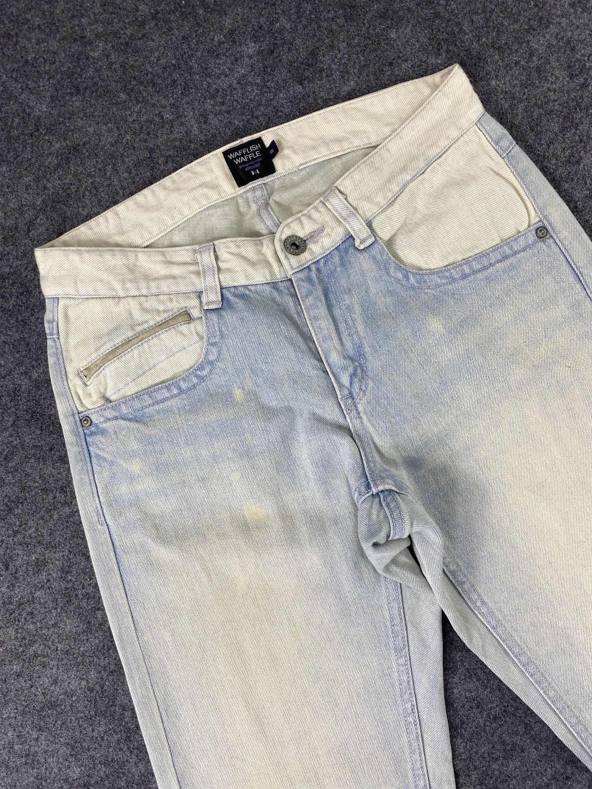 Japanese Brand × Jean Waffling Waffle Image+Create Artistic Jeans - J1126 Size US 30 / EU 46 - 3 Thumbnail
