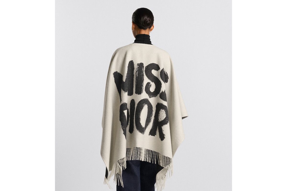Dior o1bcso1str0226 Size:OS/Poncho in Grey/Black Size ONE SIZE - 4 Thumbnail