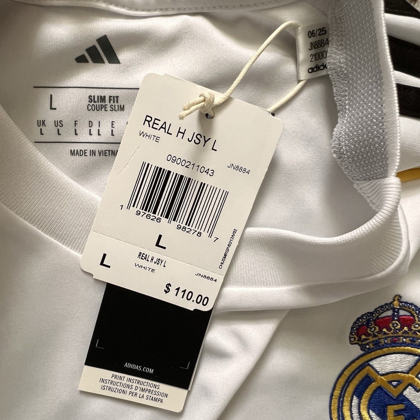 Adidas Adidas Real Madrid 25/26 Home Soccer Jersey Size Large NWT Size US L / EU 52-54 / 3 - 7 Thumbnail
