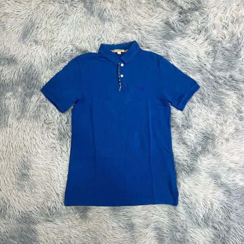 Burberry Burberry Blue Cotton Men's Polo Shirt Size US XS / EU 42 / 0 - 1 Thumbnail