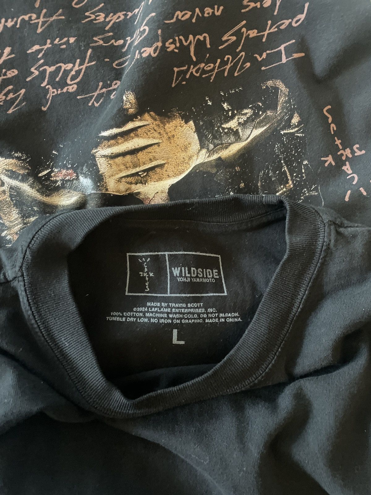 Complex Travis Scott Yohji Yamamoto Wildside Tee Size US L / EU 52-54 / 3 - 3 Thumbnail